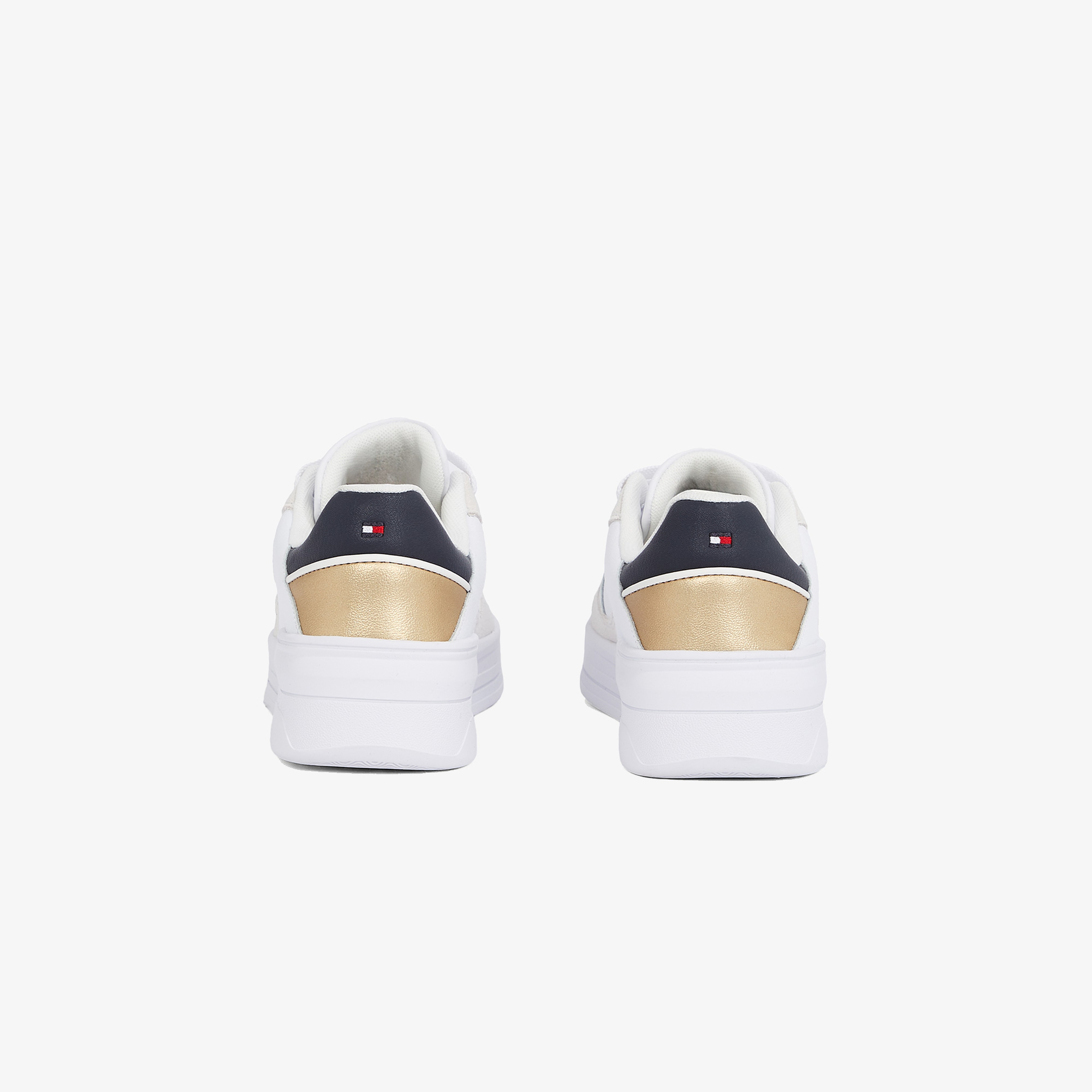 Tommy Hilfiger Essent Basket Metallic Kadın Beyaz Sneaker