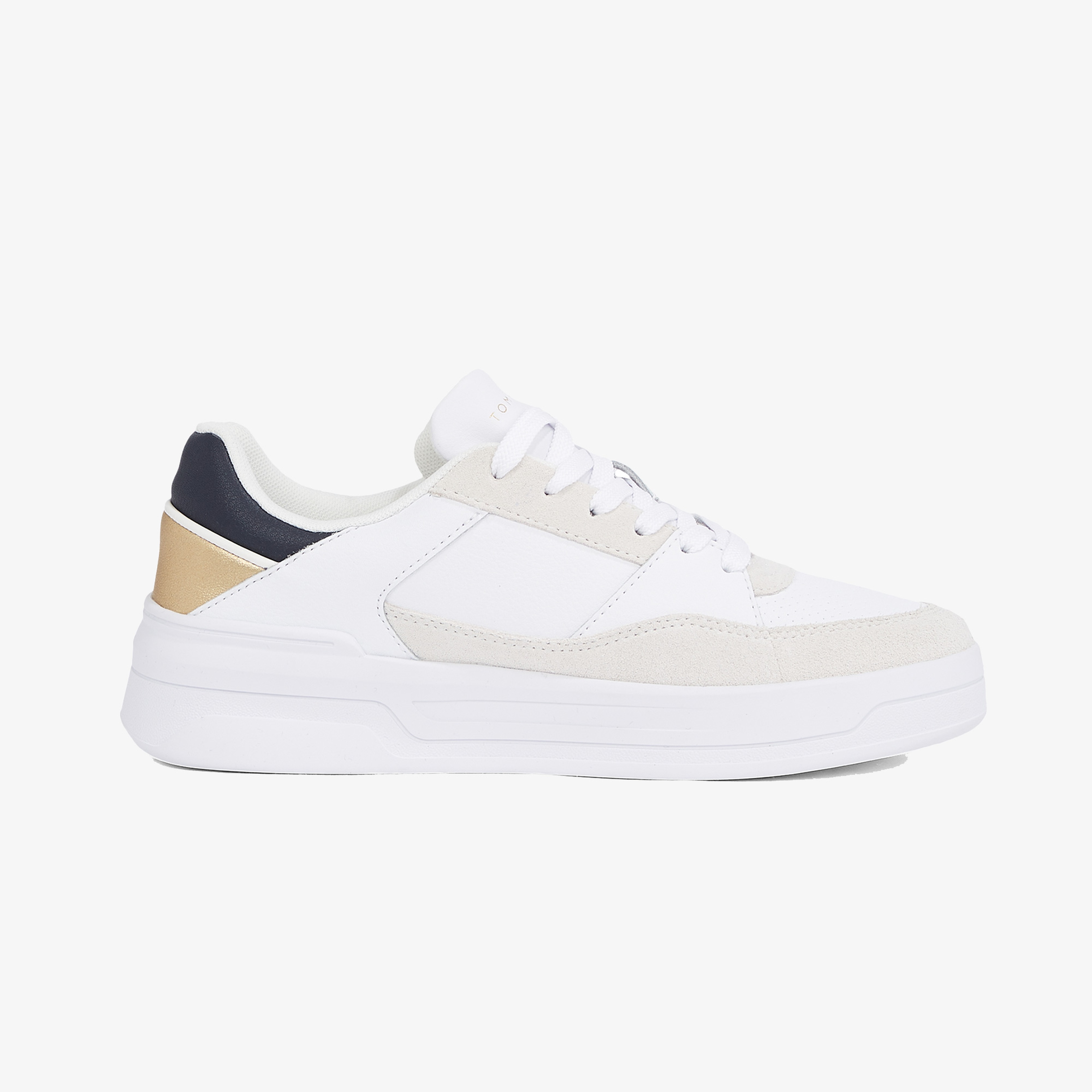 Tommy Hilfiger Essent Basket Metallic Kadın Beyaz Sneaker