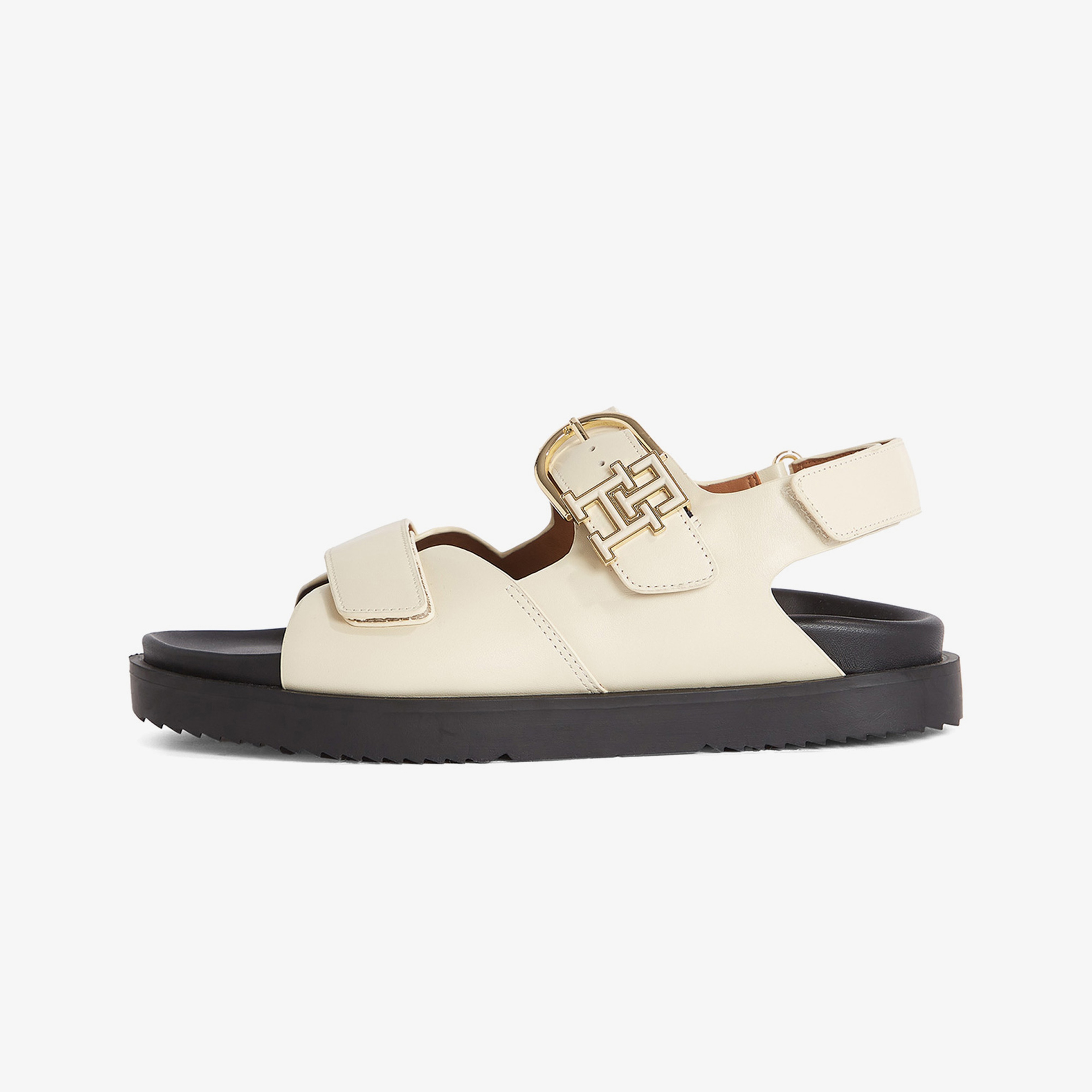 Tommy Hilfiger Leather Sporty Kadın Bej Sandalet