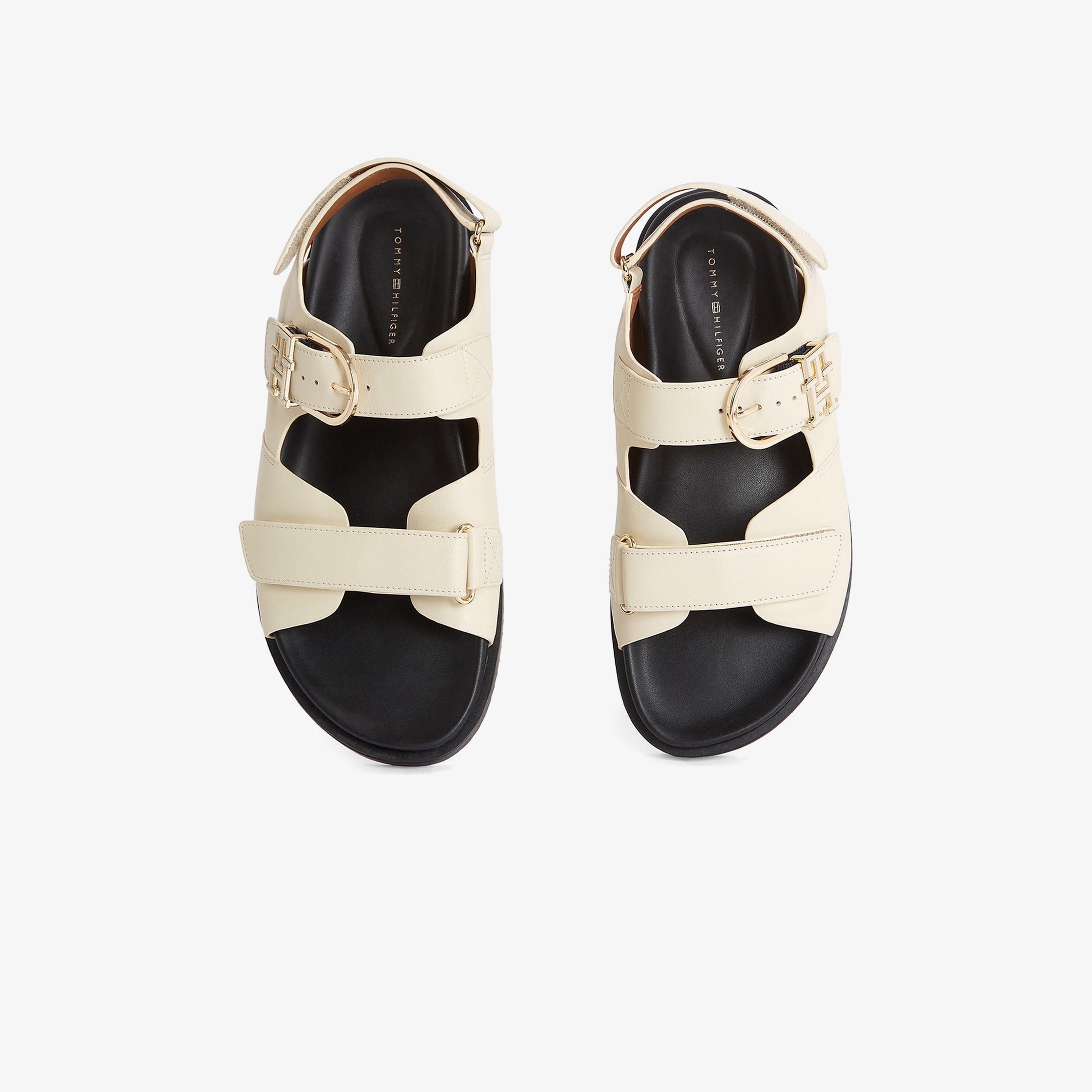 Tommy Hilfiger Leather Sporty Kadın Bej Sandalet