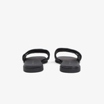 Tommy Hilfiger Logo Hardware Leather Kadın Siyah Sandalet