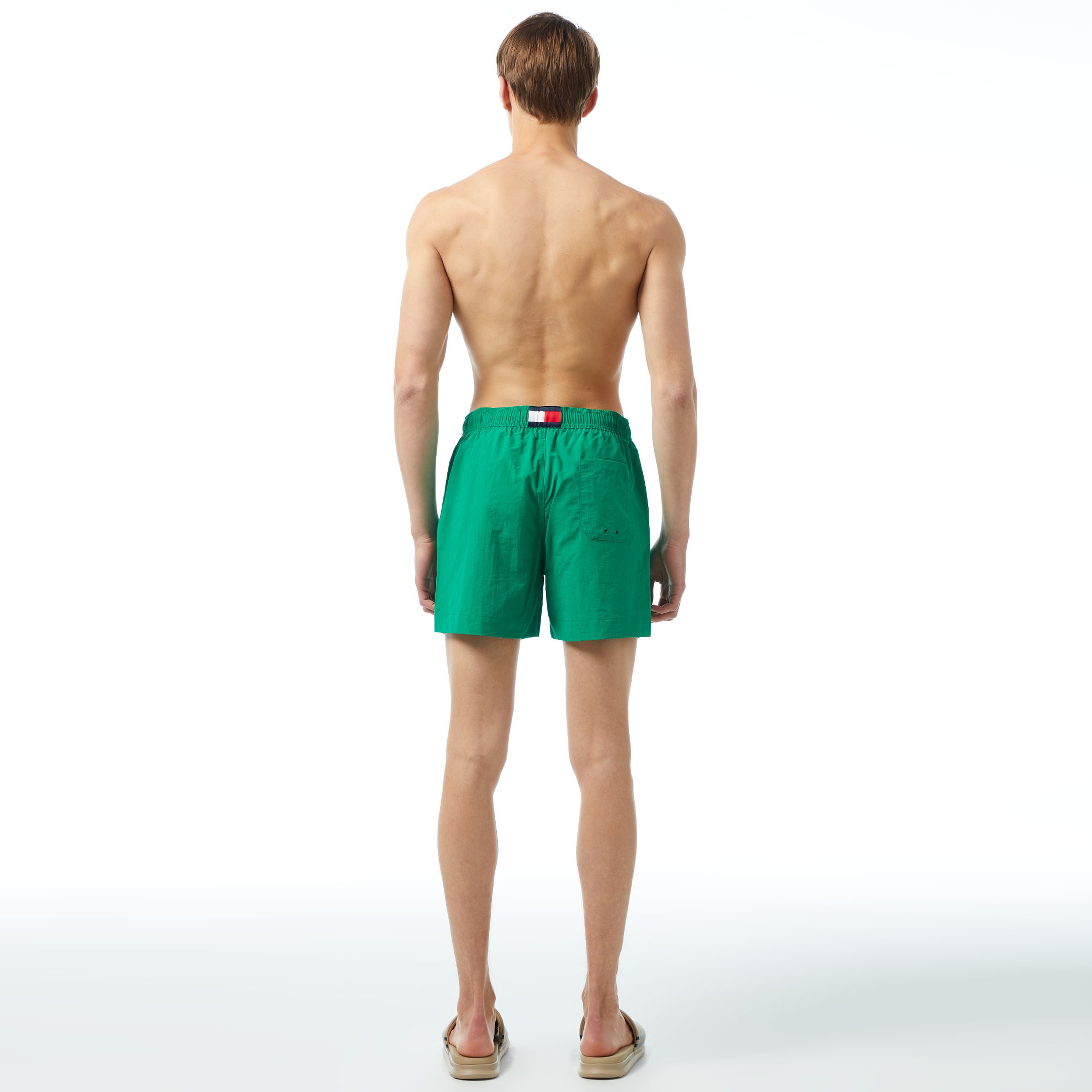 Tommy Hilfiger Medium Drawstring Erkek Yeşil Mayo Şort