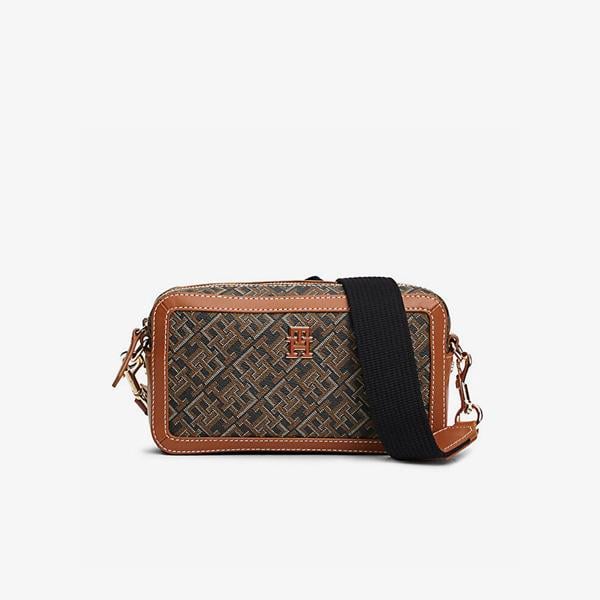 Tommy Hilfiger Monoplay Leather Kadın Siyah Çapraz Çanta