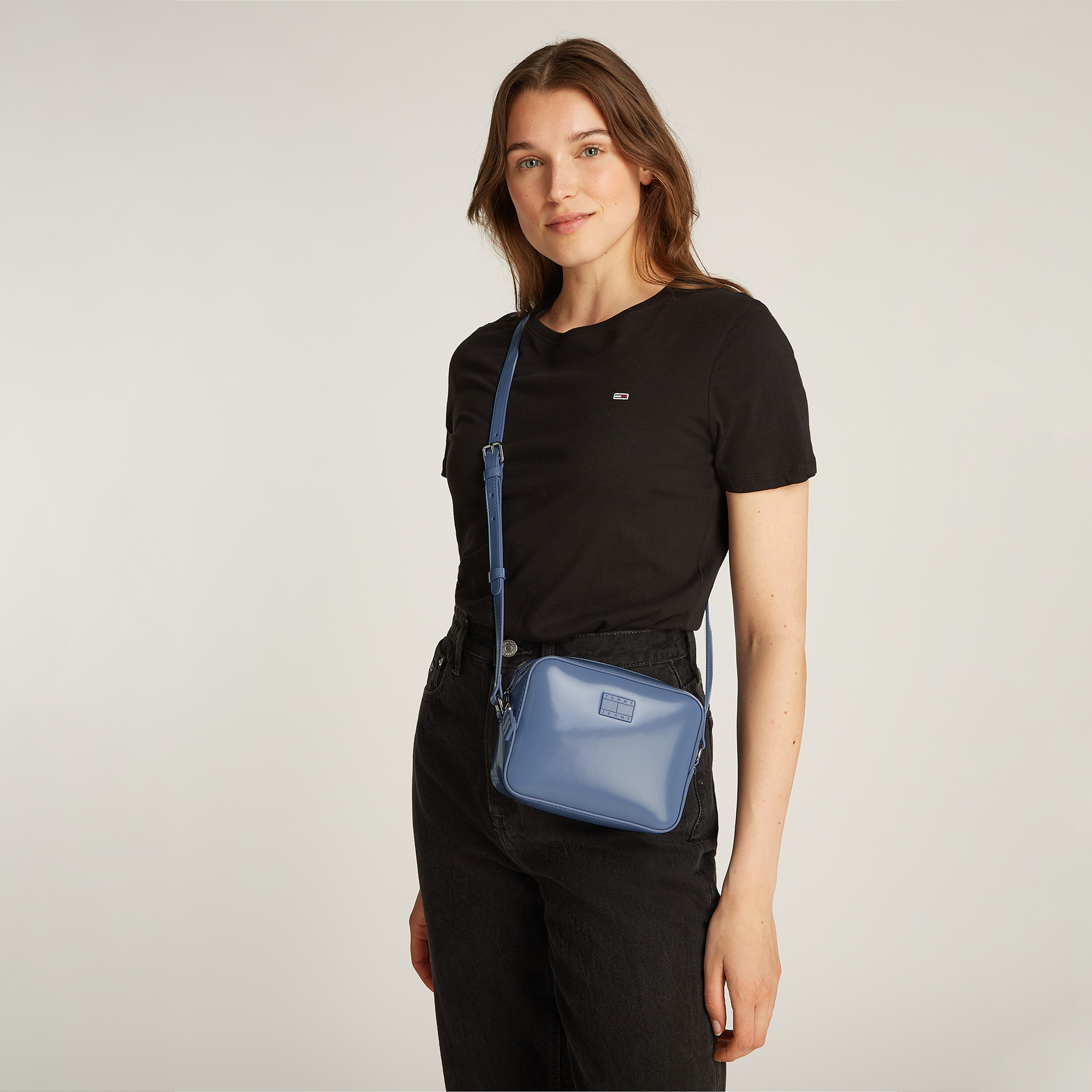 Tommy Hilfiger Ess Must Box Pu Kadın Mavi El Çantası