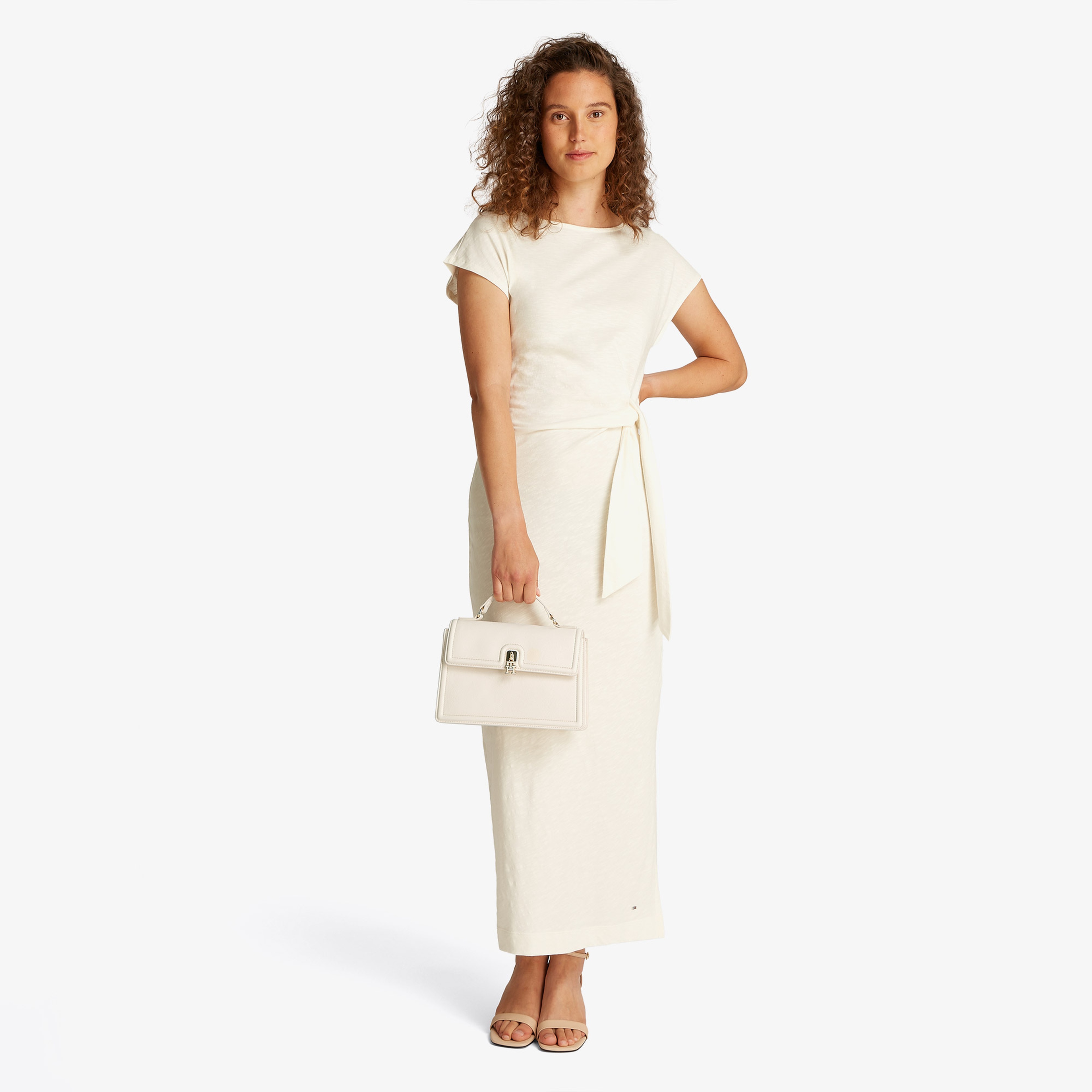 Tommy Hilfiger Eternity Mini Satchel Kadın Bej El Çantası