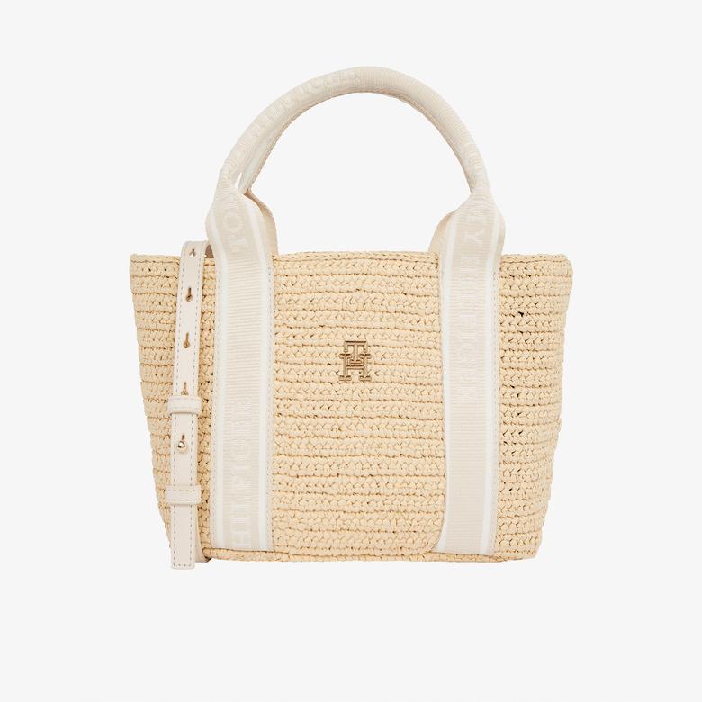 Tommy Hilfiger Spring Logo Mini Kadın Bej El Çantası
