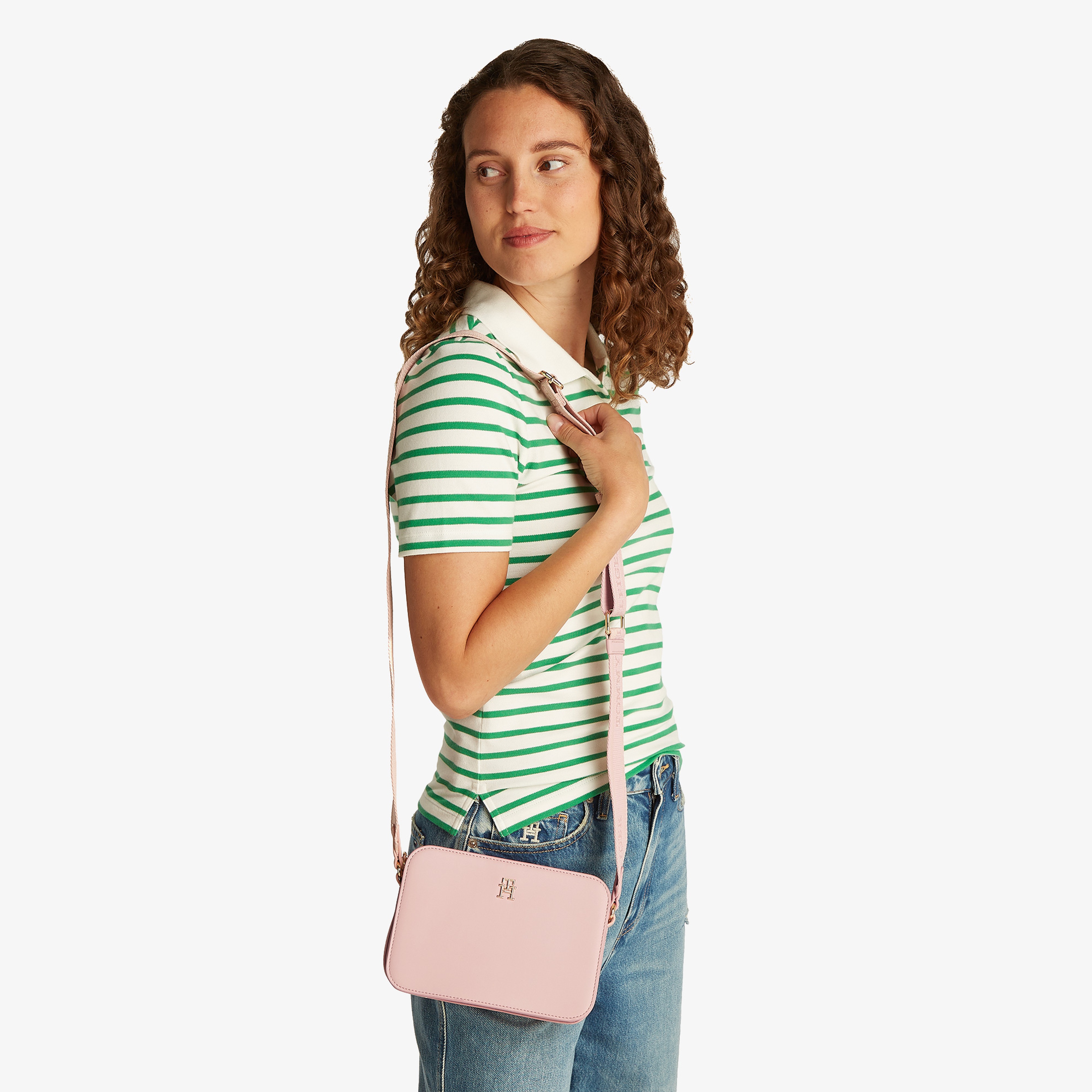 Tommy Hilfiger Logotape Kadın Pembe El Çantası