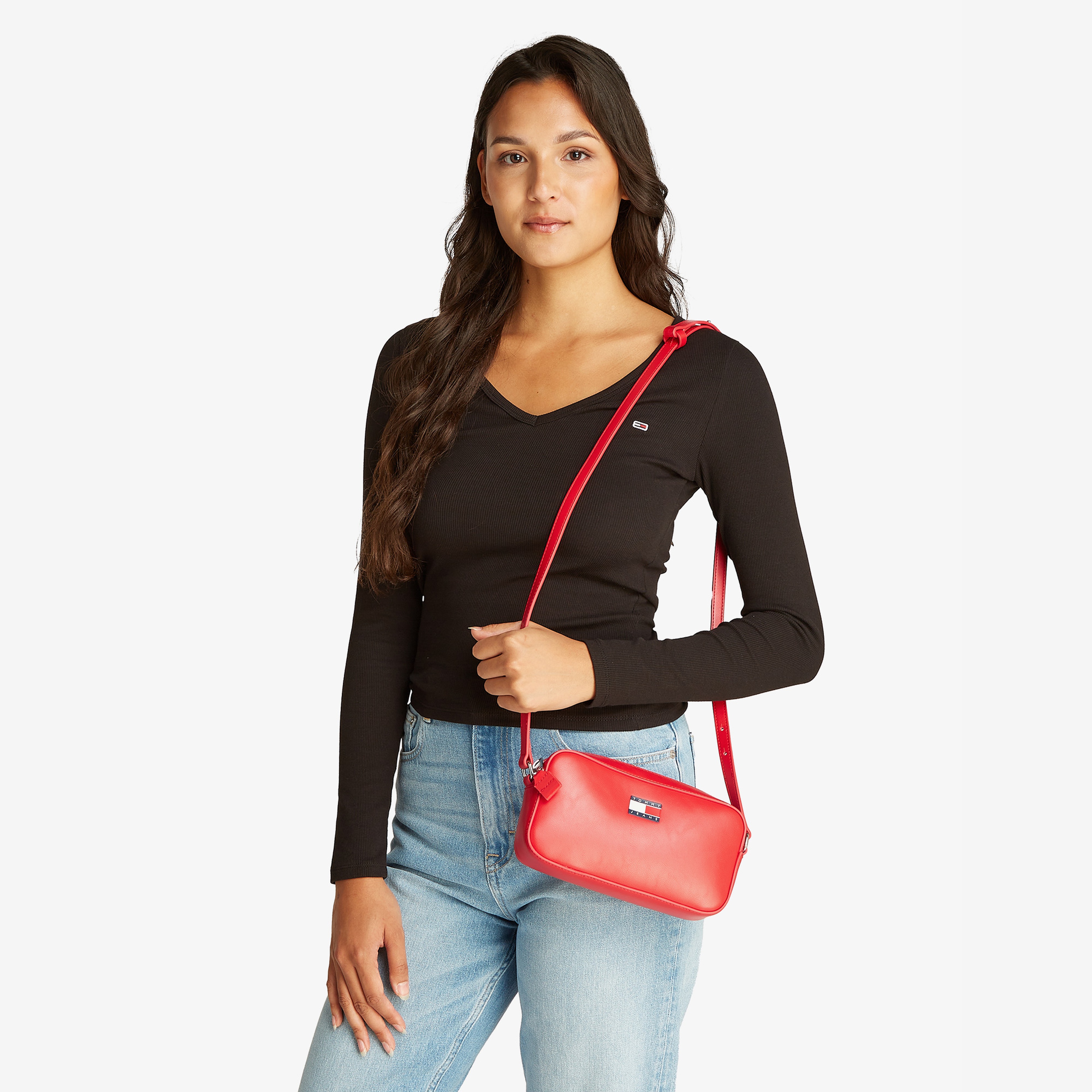 Tommy Hilfiger Ess Must Convertible Kadın Kırmızı El Çantası