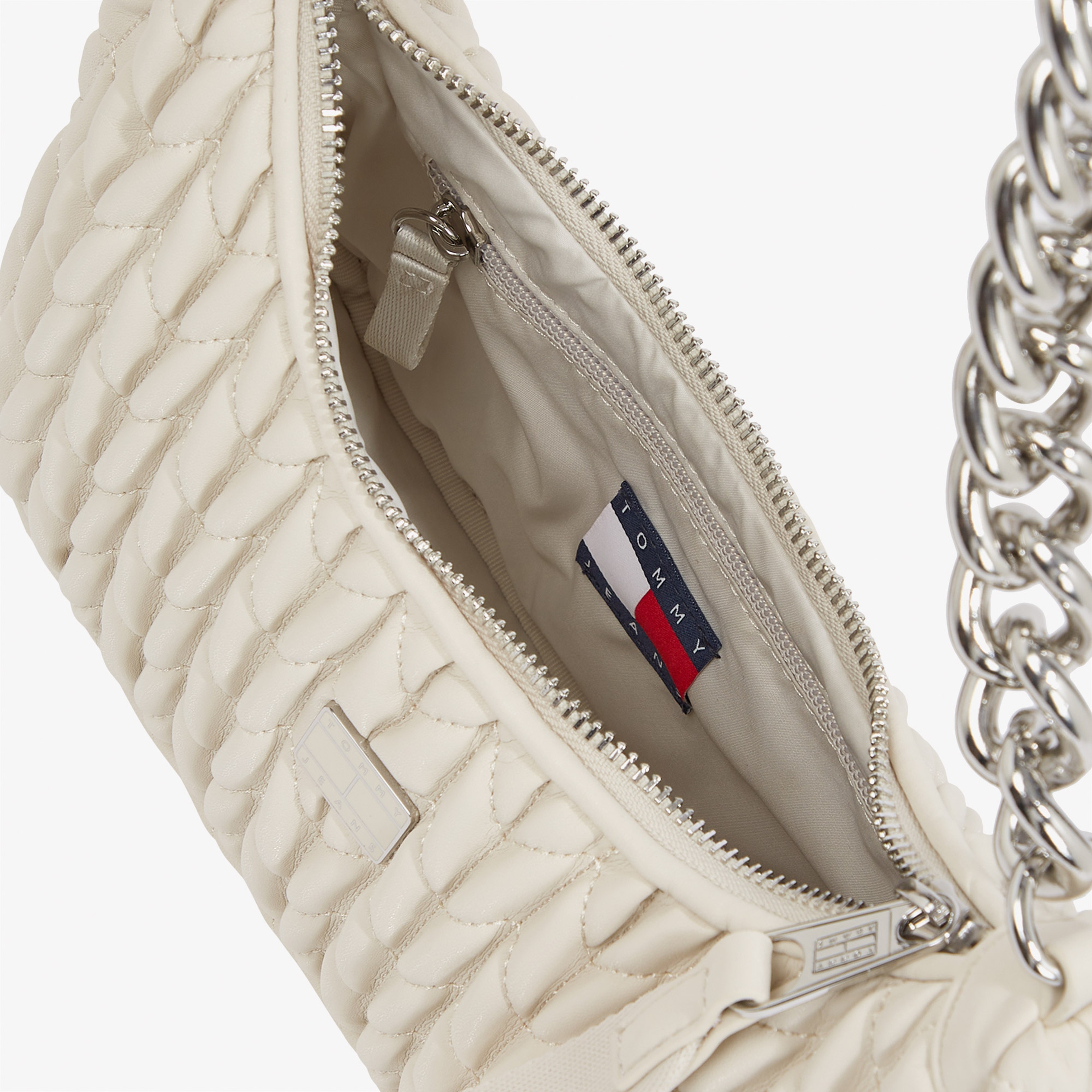 Tommy Hilfiger Iconic Shoulder Quilted Kadın Bej El Çantası