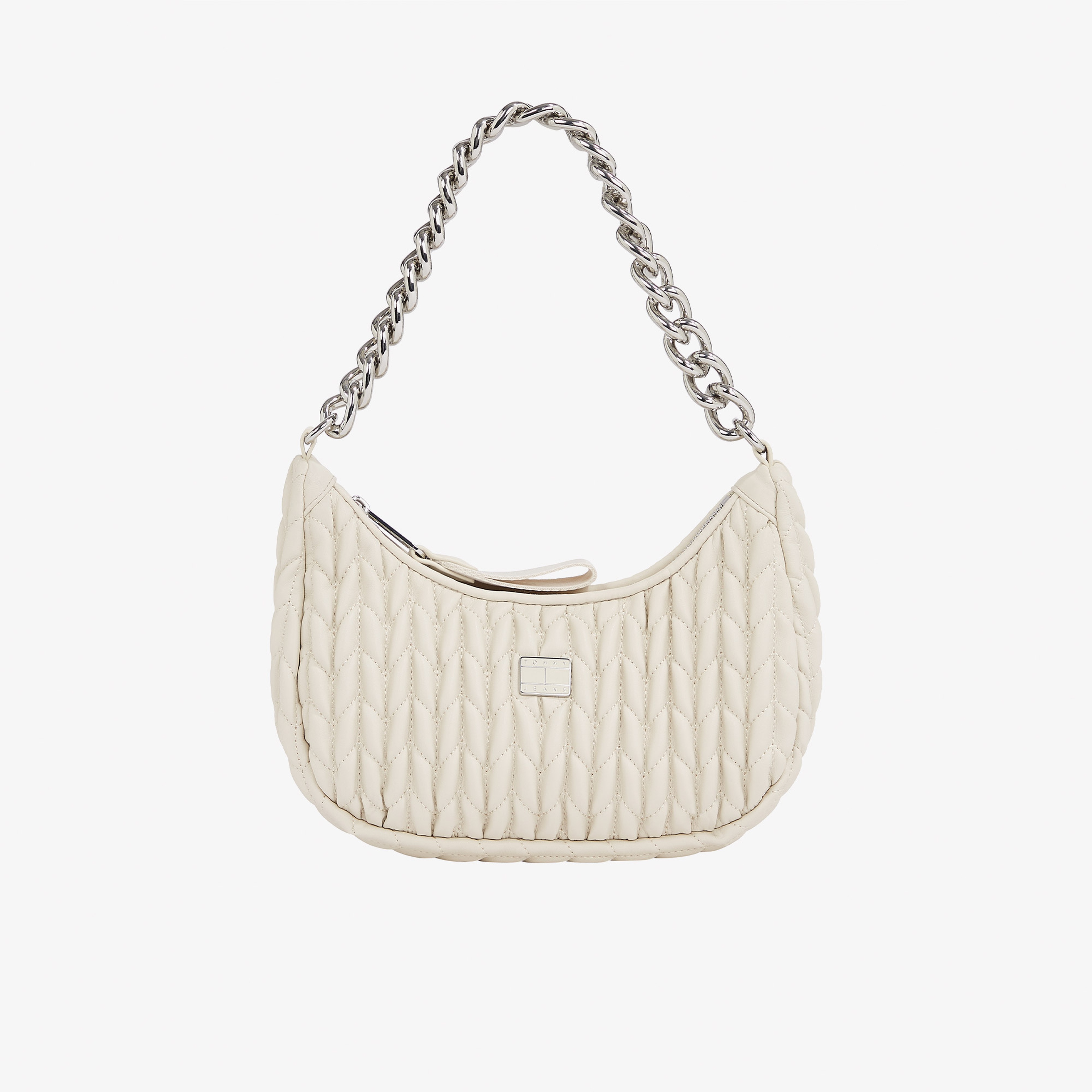 Tommy Hilfiger Iconic Shoulder Quilted Kadın Bej El Çantası