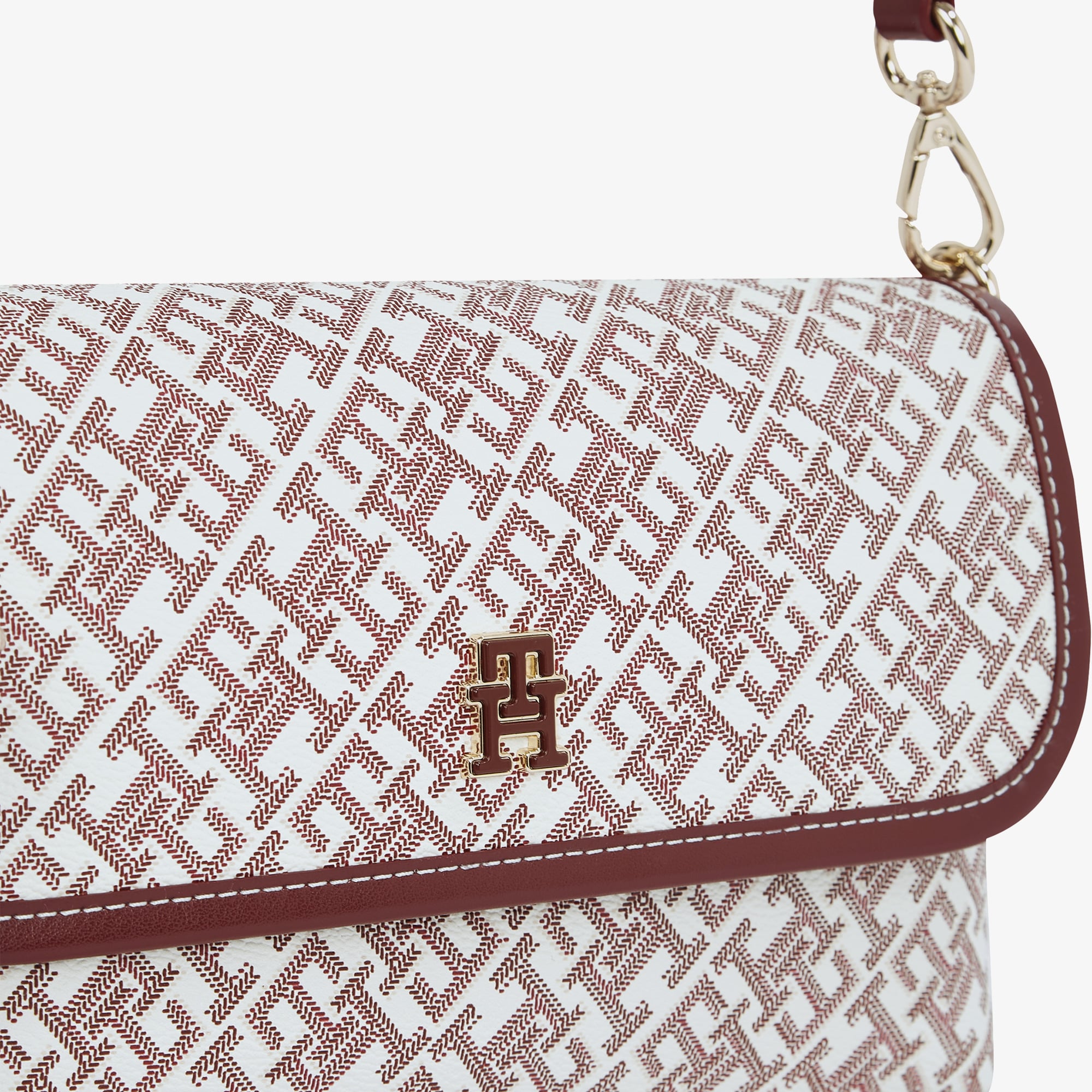 Tommy Hilfiger Monoplay Flap Crossover Kadın Kırmızı El Çantası