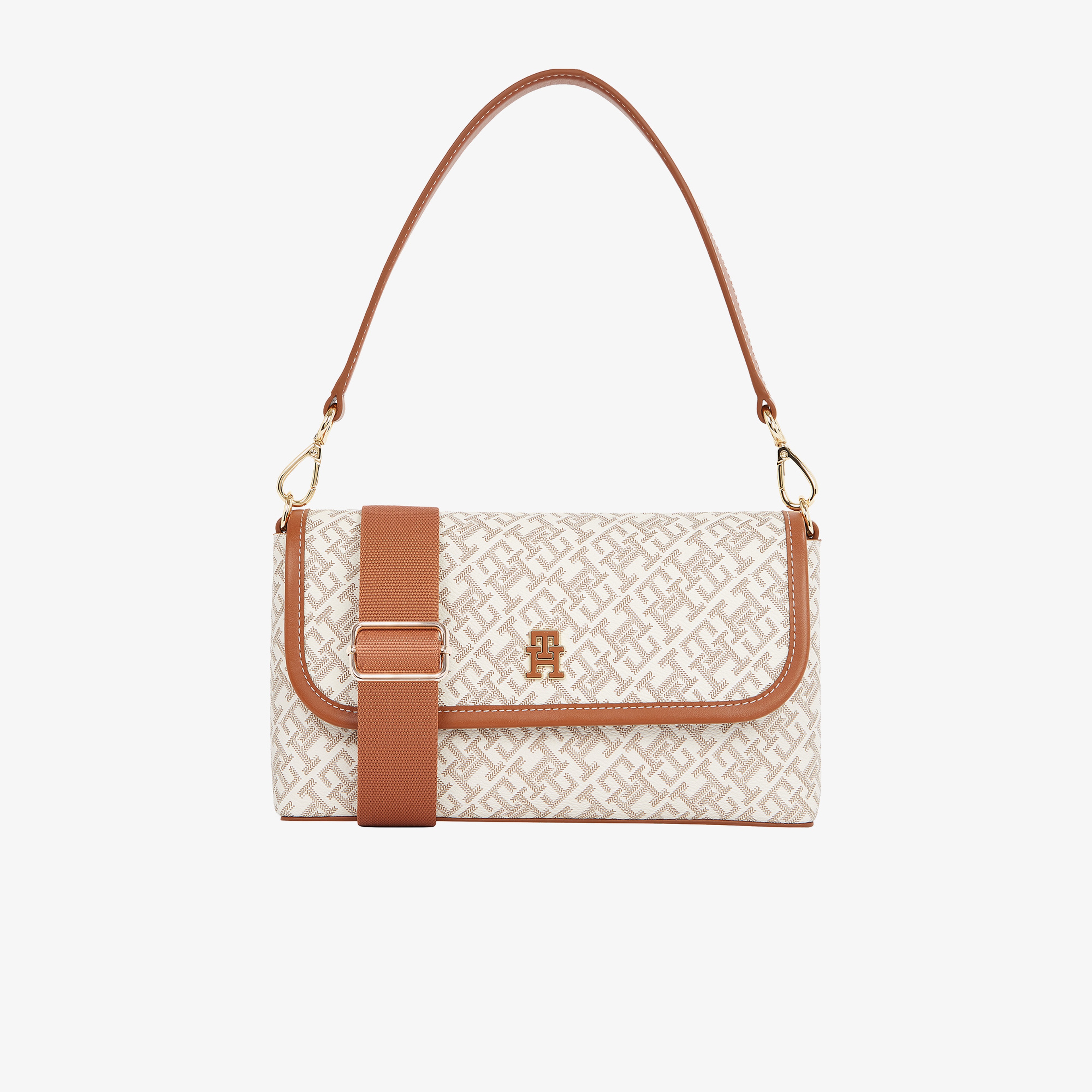 Tommy Hilfiger Monoplay Flap Crossover Kadın Haki El Çantası