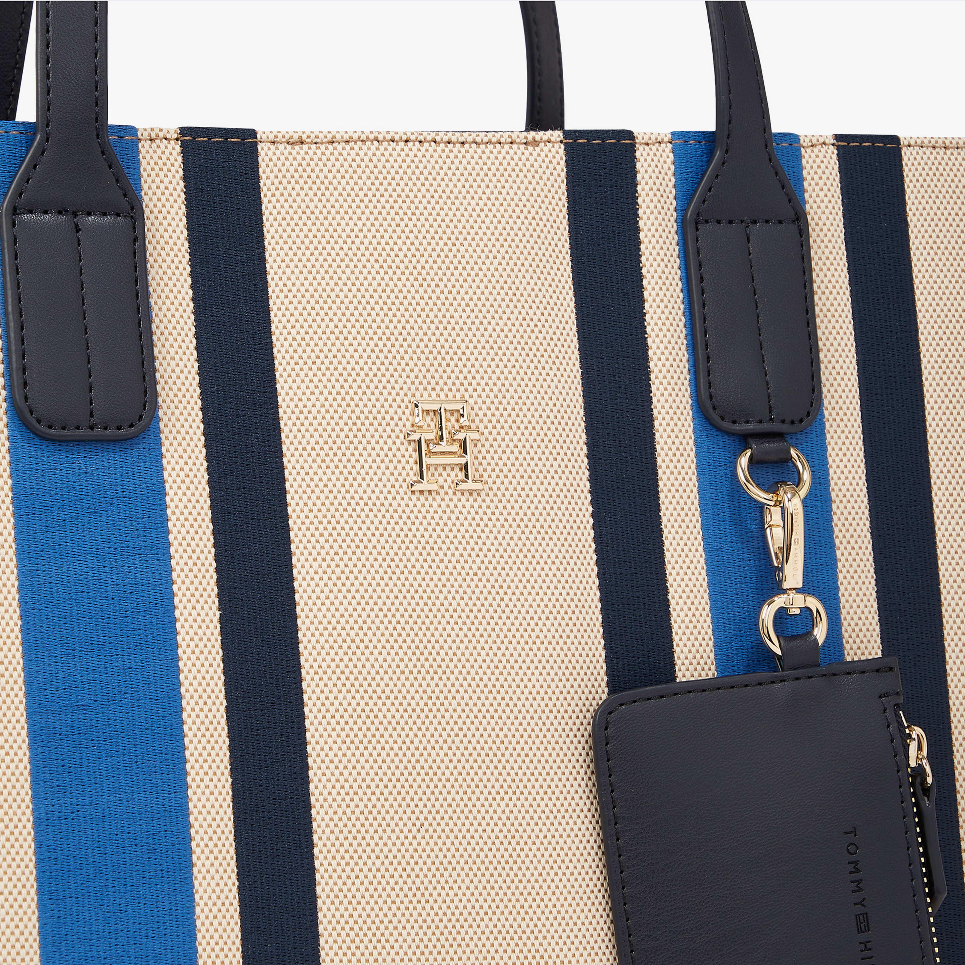 Tommy Hilfiger Distinct Canvas Kadın Lacivert El Çantası