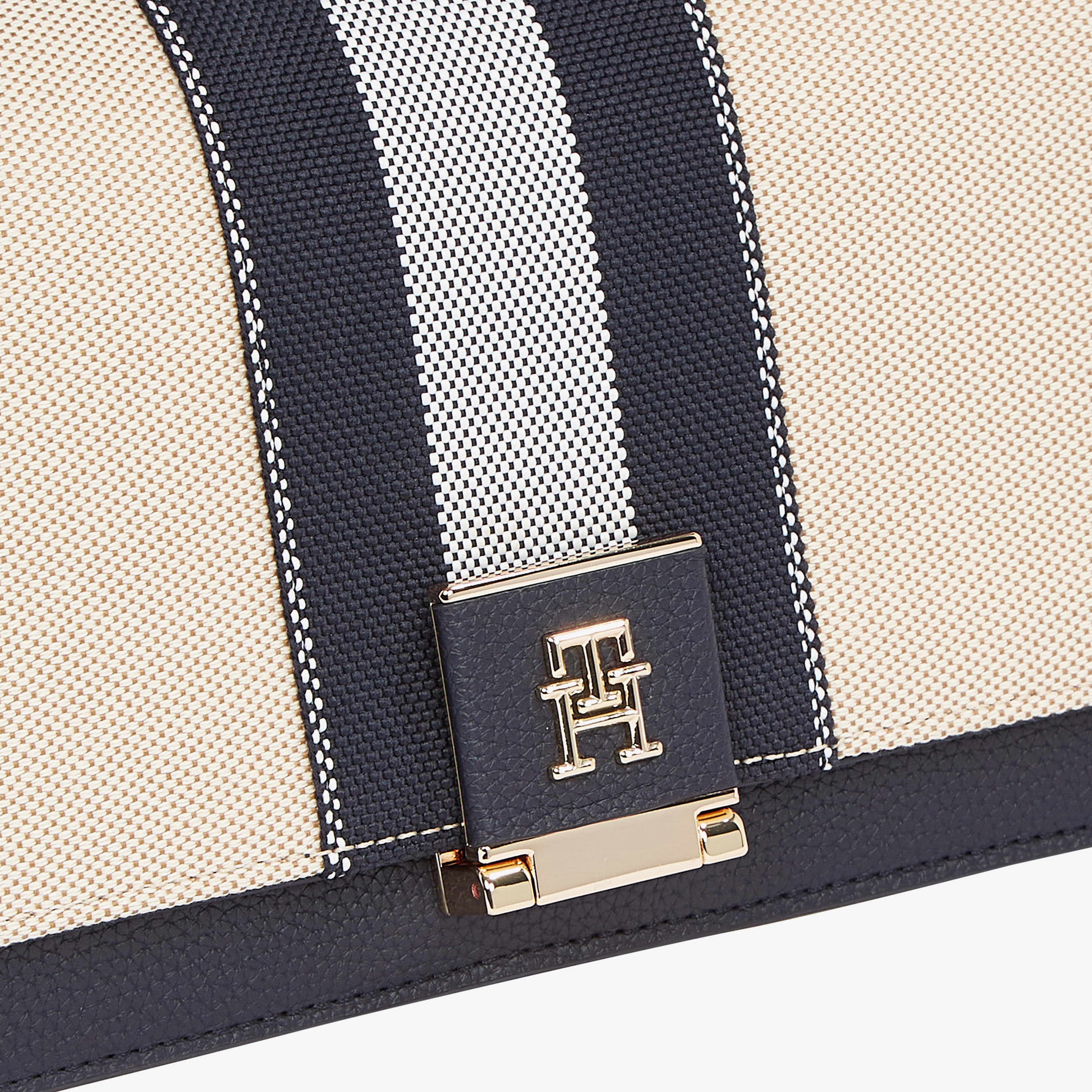 Tommy Hilfiger Crossover Canvas Kadın Mavi El Çantası