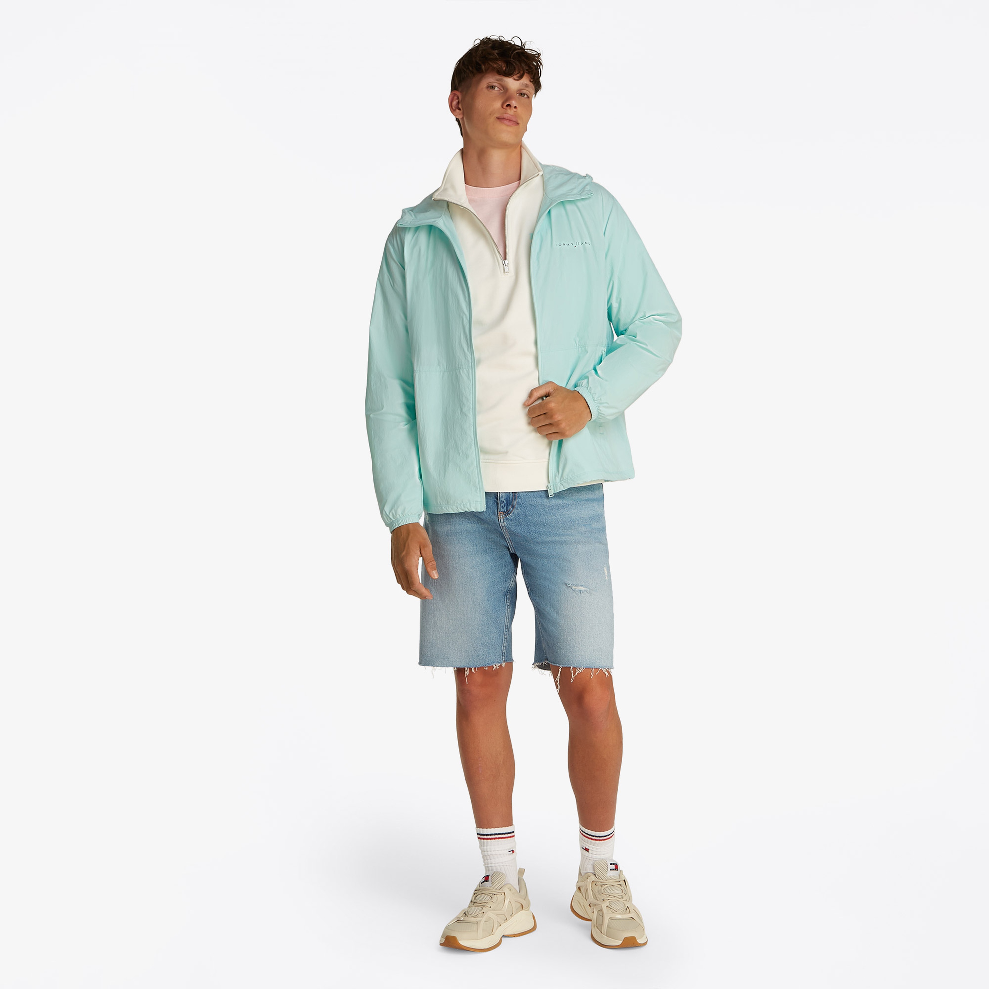 Tommy Jeans Chicago Windbreaker Ext Erkek Yeşil Ceket