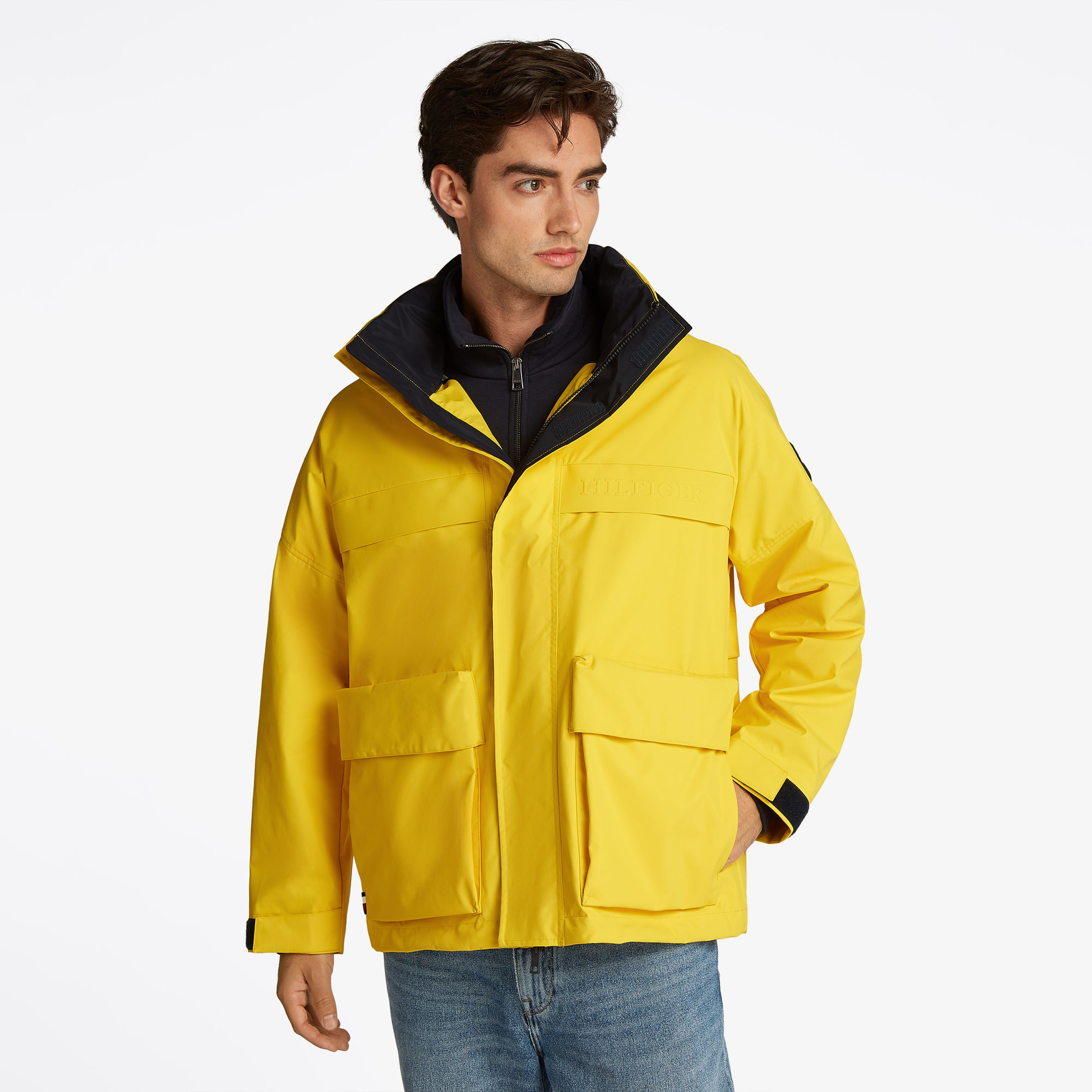 Tommy Hilfiger Regatta Mid Length Erkek Sarı Ceket
