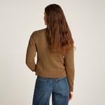 Tommy Hilfiger Ul Down Knit Mix Jkt Kadın Kahverengi Ceket