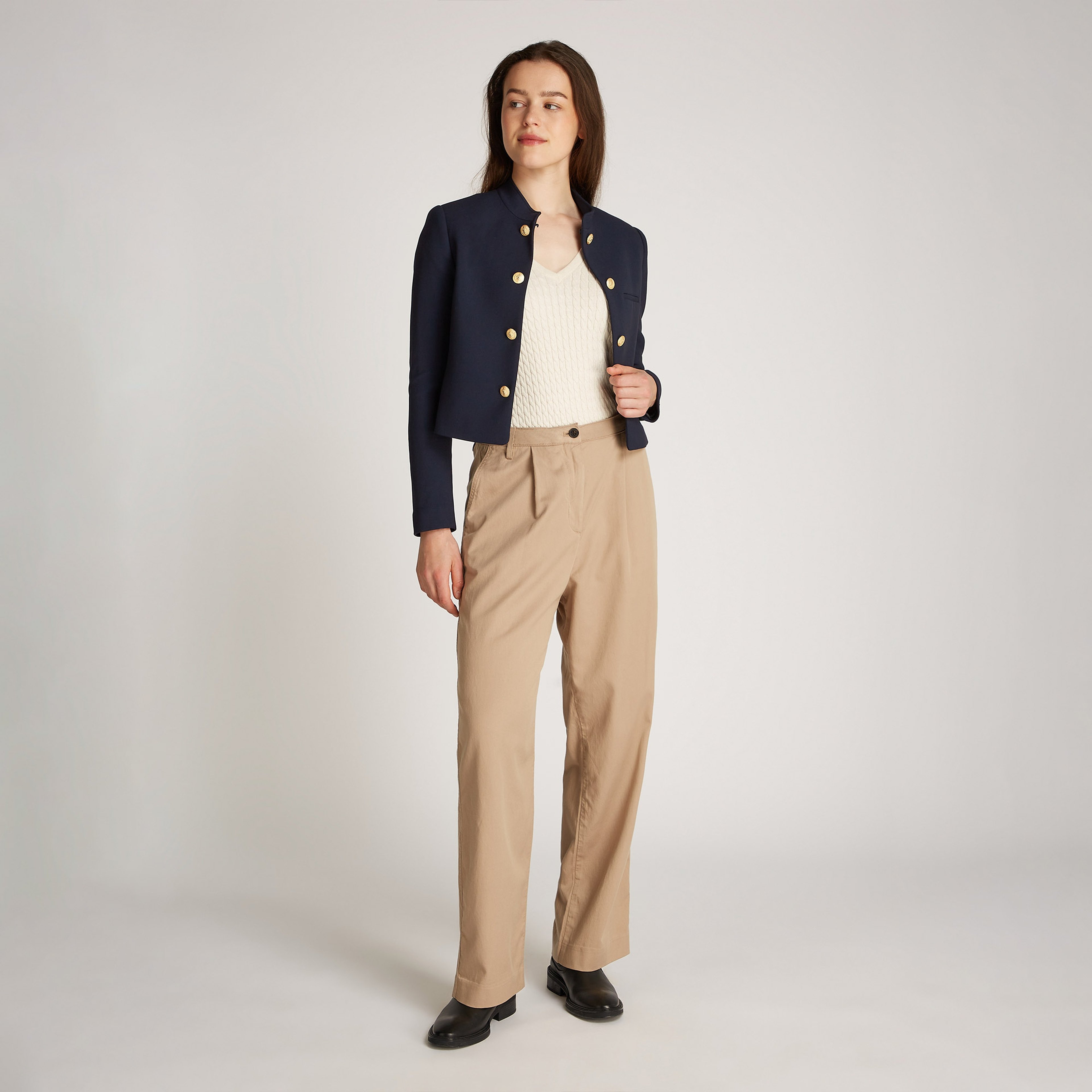 Tommy Hilfiger Punto Sb Blazer Kadın Lacivert Ceket