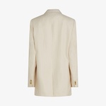 Tommy Hilfiger Viscose Linen Relaxed Sb Blazer Kadın Beyaz Ceket