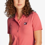 Tommy Jeans Badge Pique Kadın Pembe Elbise