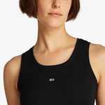 Tommy Jeans Essential Rib Bodycon Ext Kadın Siyah Elbise