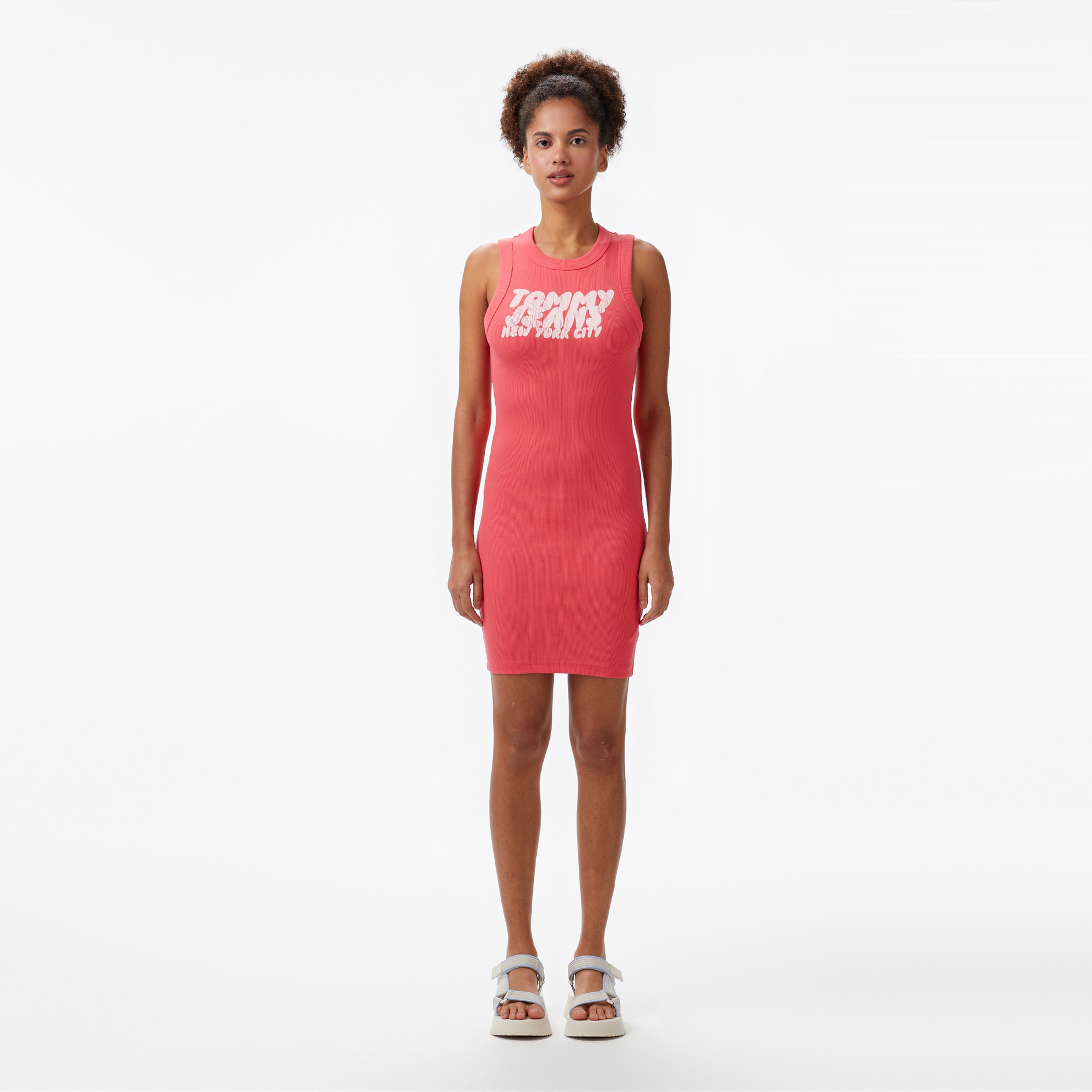 Tommy Jeans Tj Bubble Tank Kadın Kırmızı Elbise