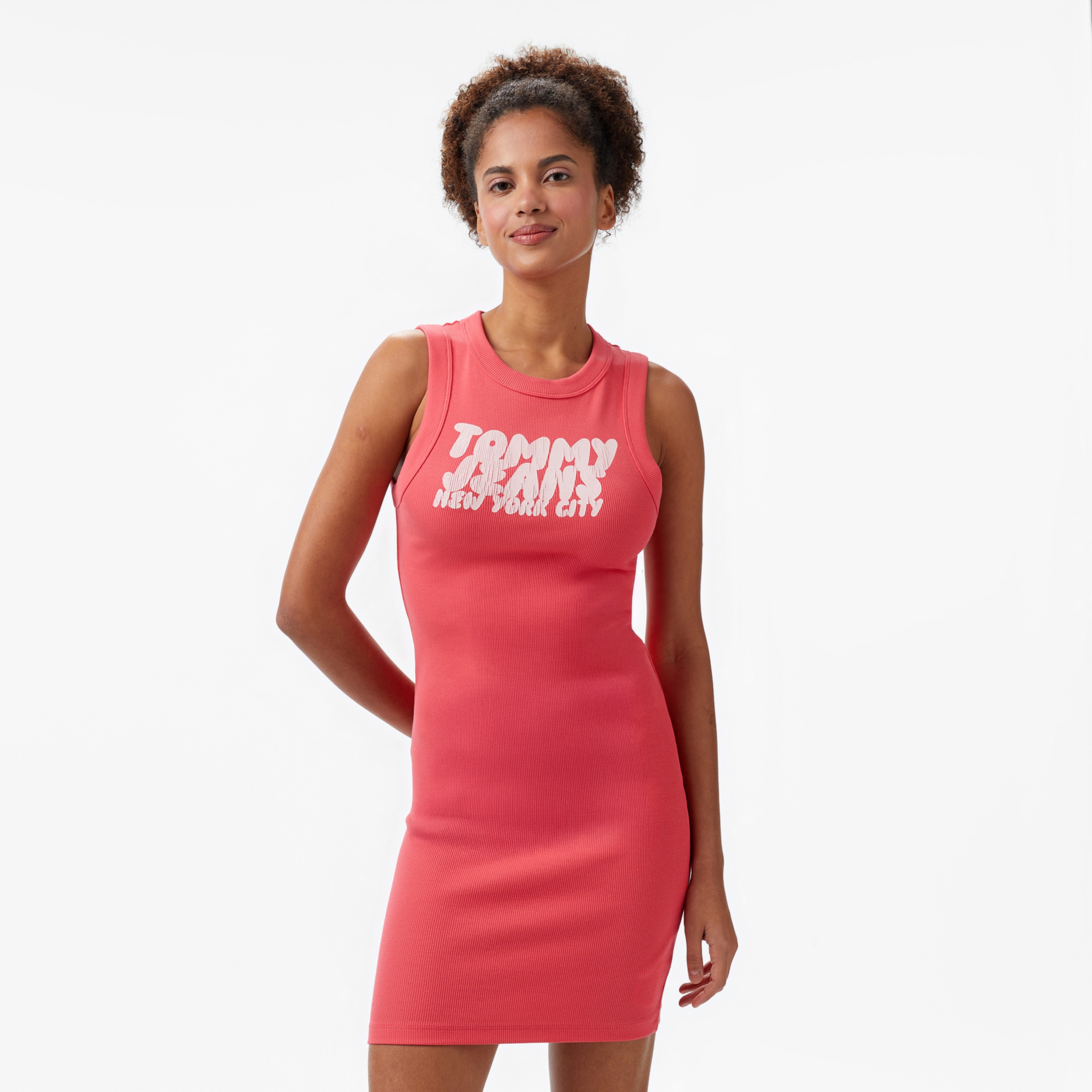 Tommy Jeans Tj Bubble Tank Kadın Kırmızı Elbise