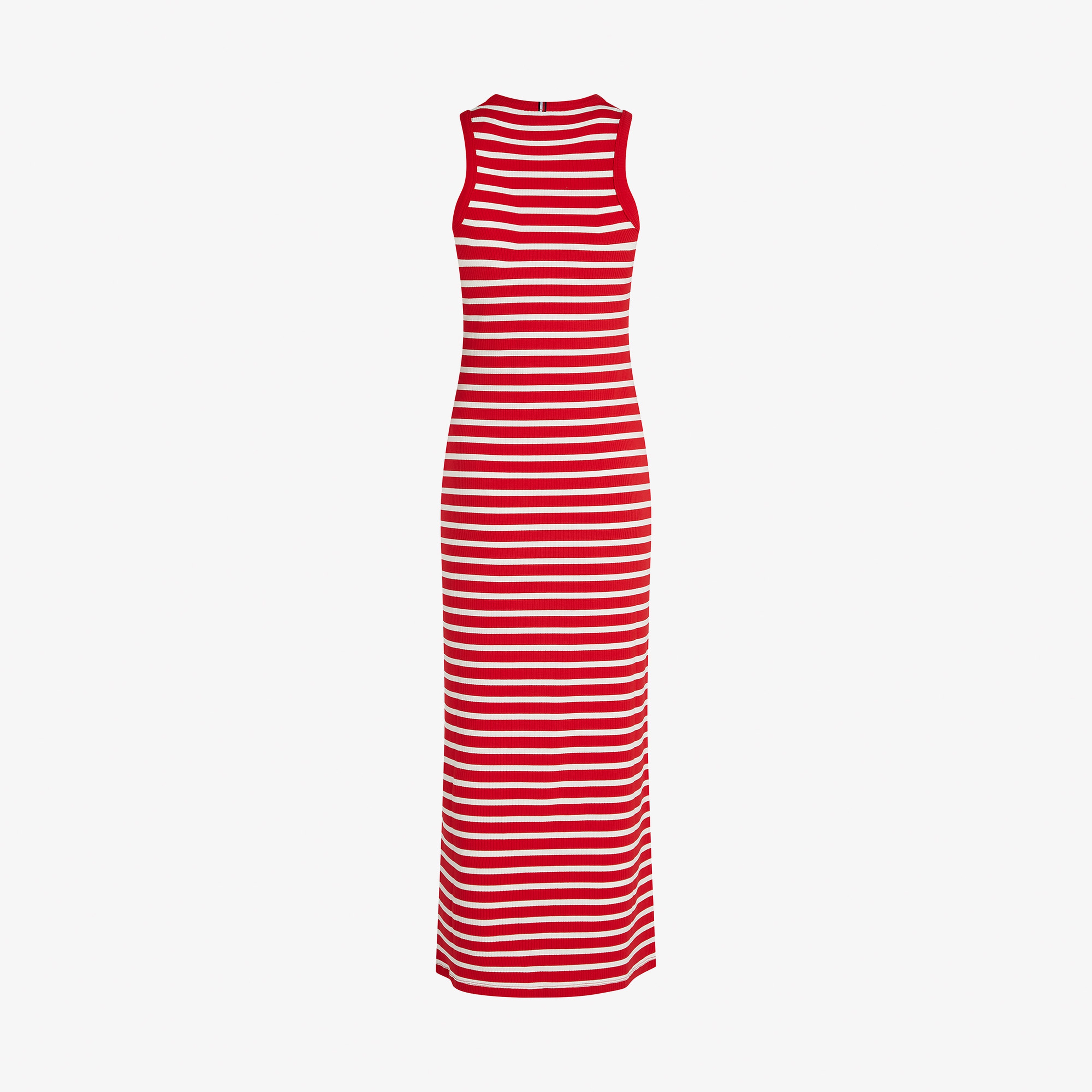 Tommy Hilfiger Slim 5X2 Rib Midi Kadın Kırmızı Elbise