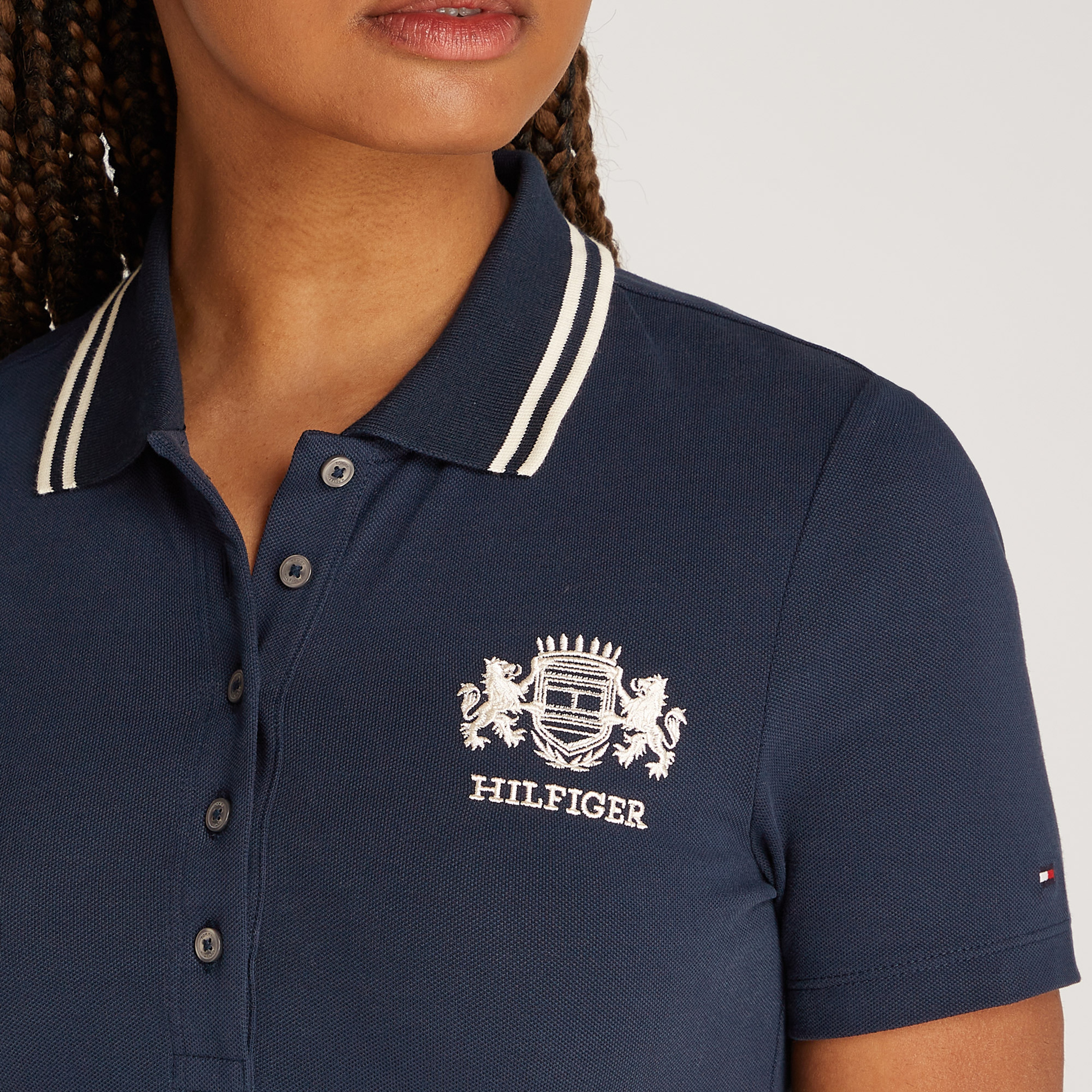 Tommy Hilfiger Varsity Graphic Kadın Lacivert Elbise