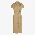 Tommy Hilfiger Ess Linen Midi Kadın Bej Elbise