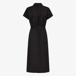 Tommy Hilfiger Ess Linen Midi Kadın Siyah Elbise