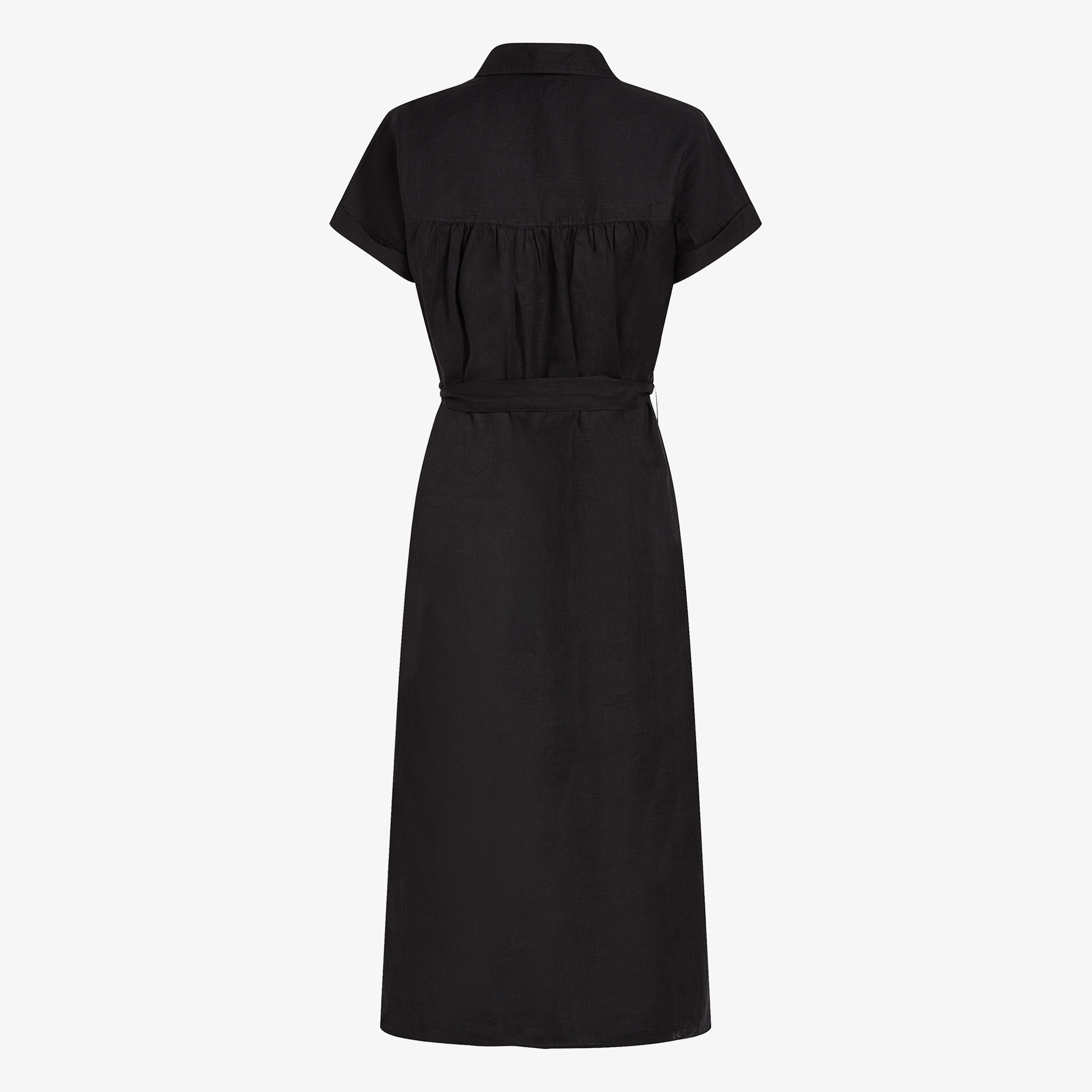 Tommy Hilfiger Ess Linen Midi Kadın Siyah Elbise