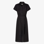 Tommy Hilfiger Ess Linen Midi Kadın Siyah Elbise