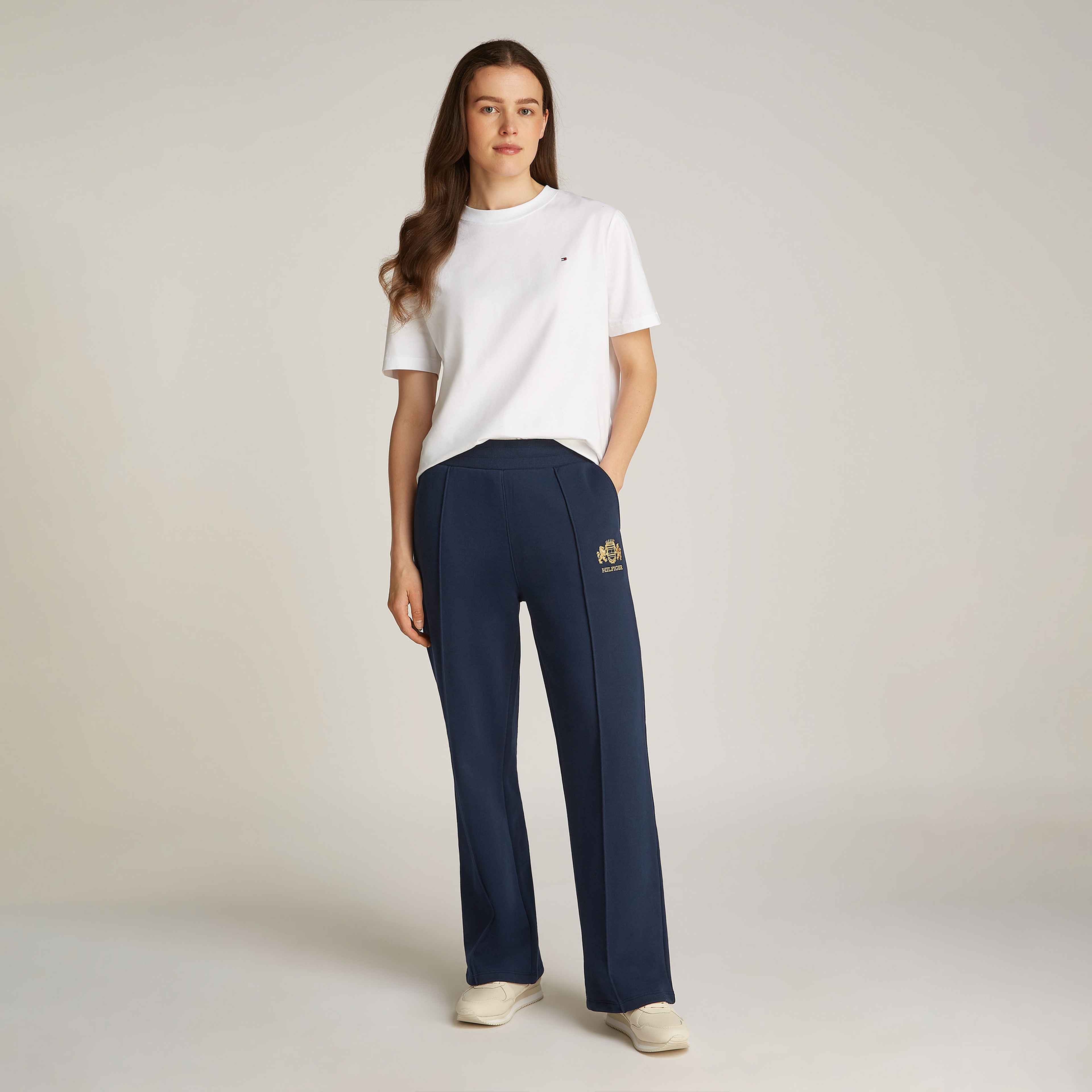 Tommy Hilfiger Varsity Graphic Straight Kadın Lacivert Eşofman Altı