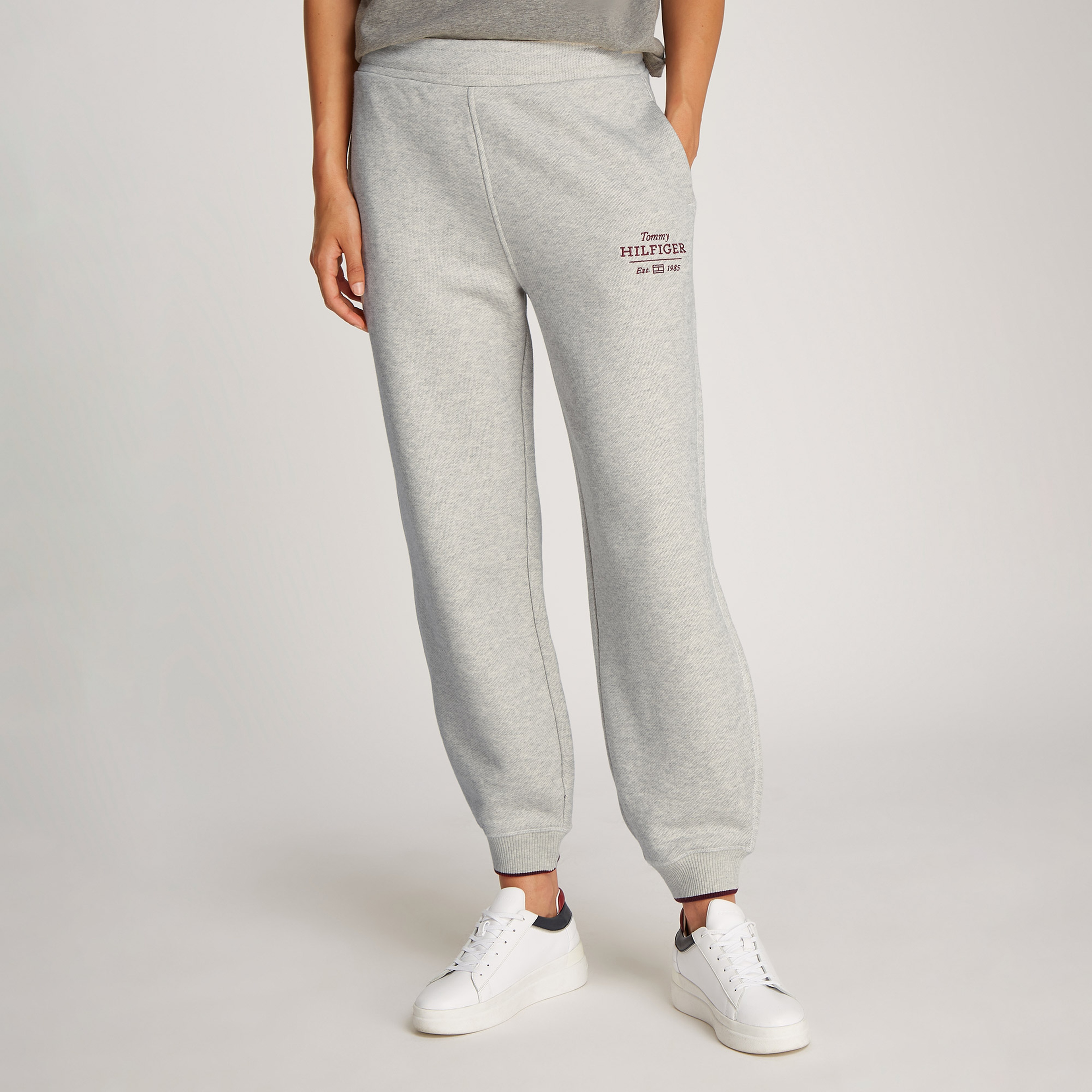 Tommy Hilfiger Texture Monotype Kadın Beyaz Eşofman Altı