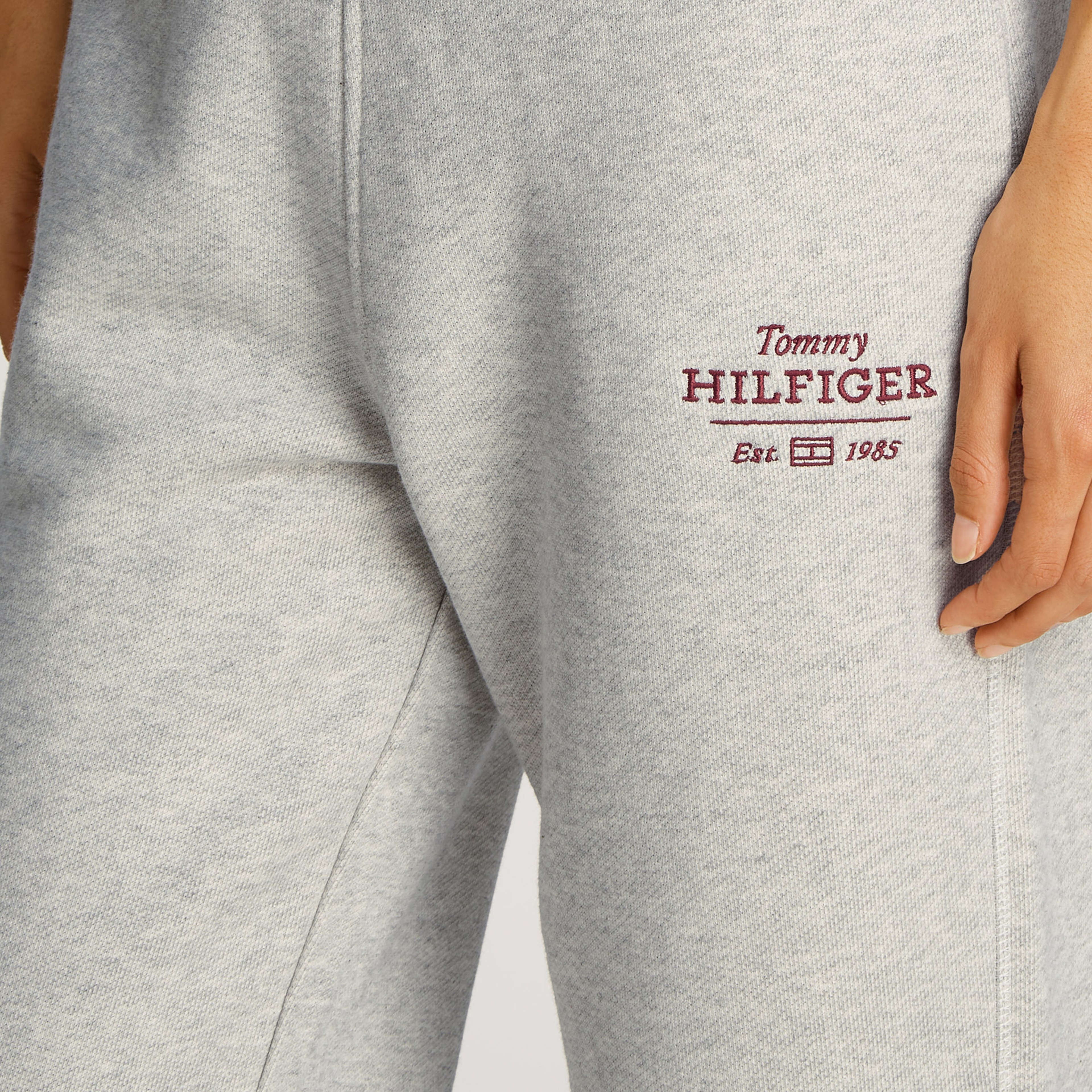 Tommy Hilfiger Texture Monotype Kadın Beyaz Eşofman Altı