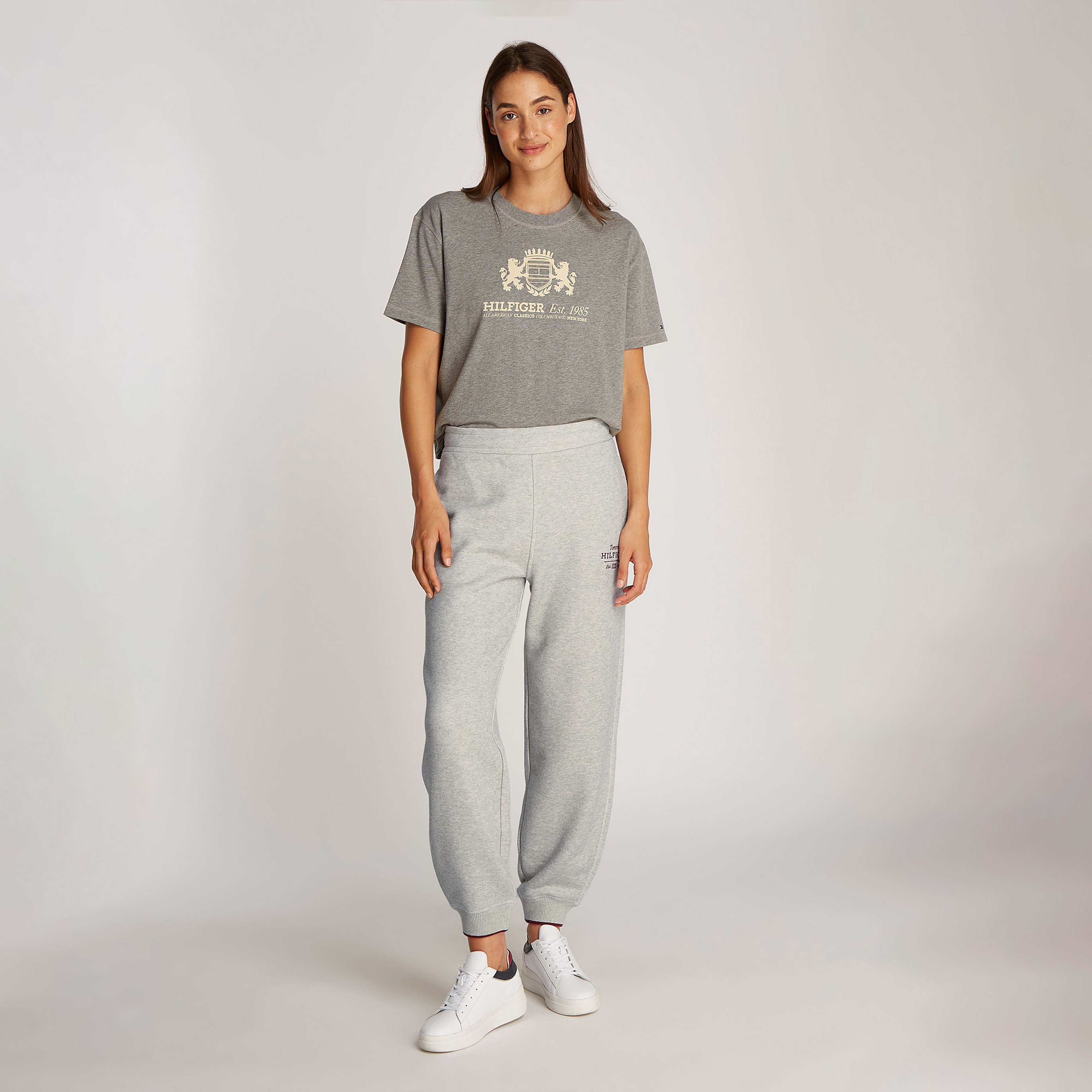 Tommy Hilfiger Texture Monotype Kadın Beyaz Eşofman Altı