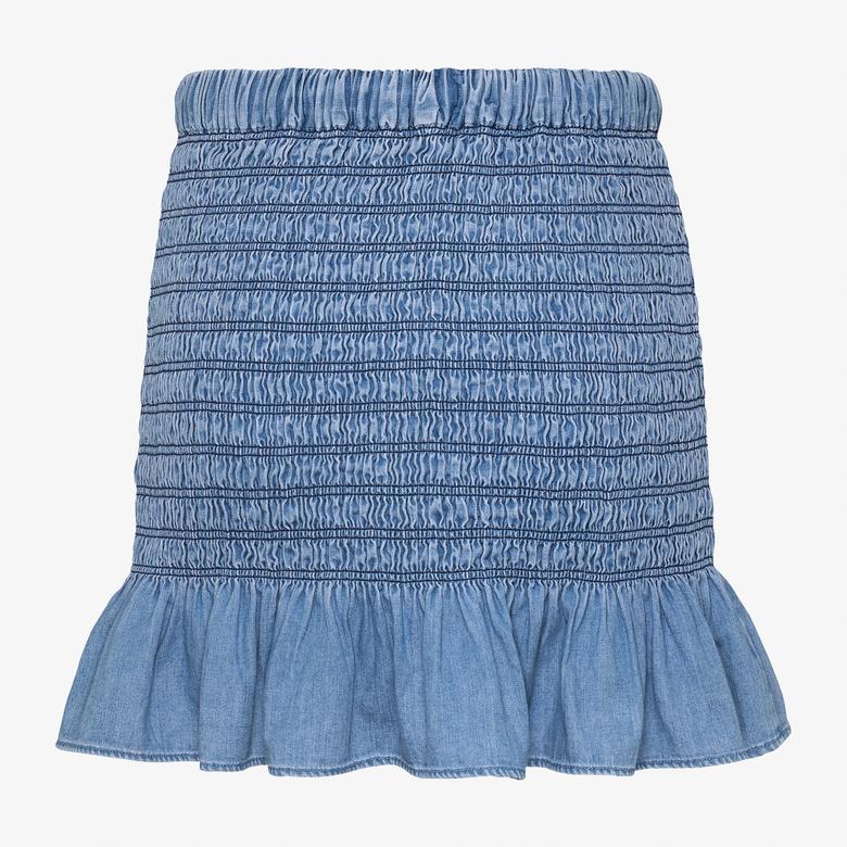 Tommy Jeans Chambray Ruched Kadın Lacivert Etek