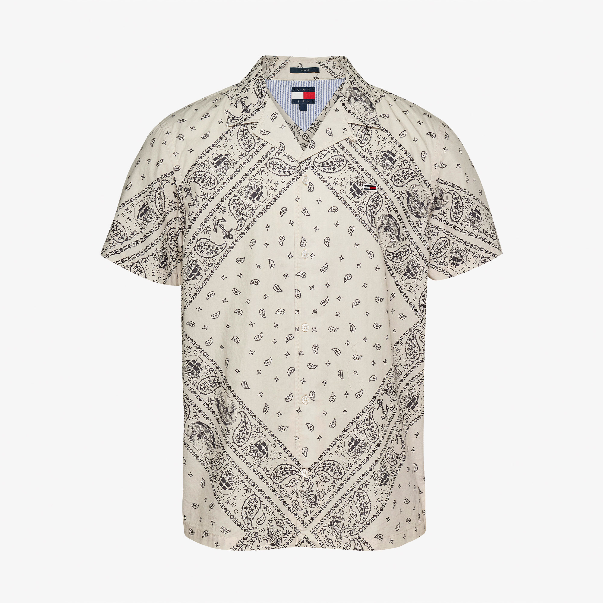 Tommy Jeans Erkek Bej Gömlek