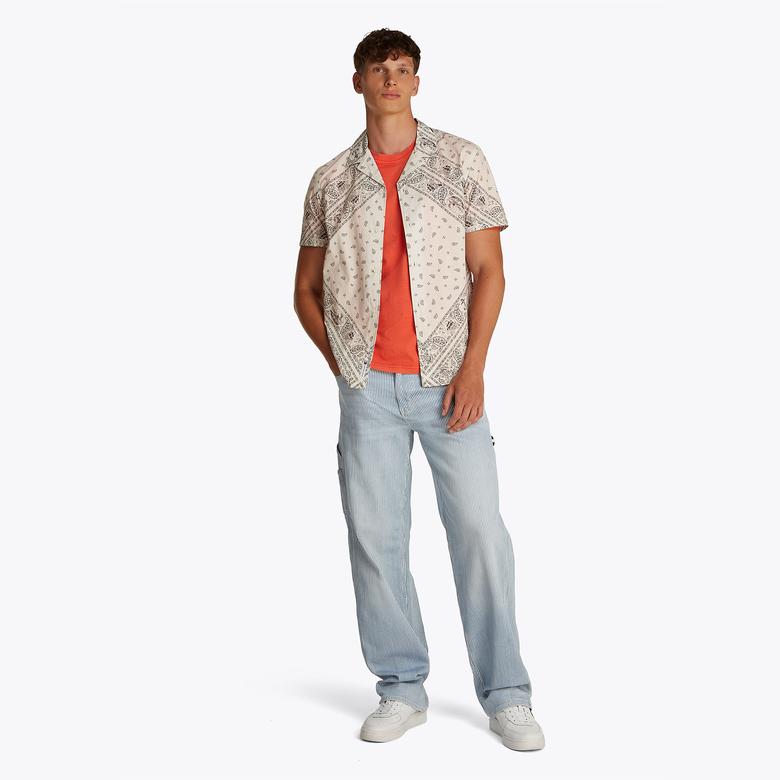 Tommy Jeans Erkek Bej Gömlek