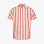 Tommy Jeans Reg Linen Blend Stp Erkek Beyaz Gömlek