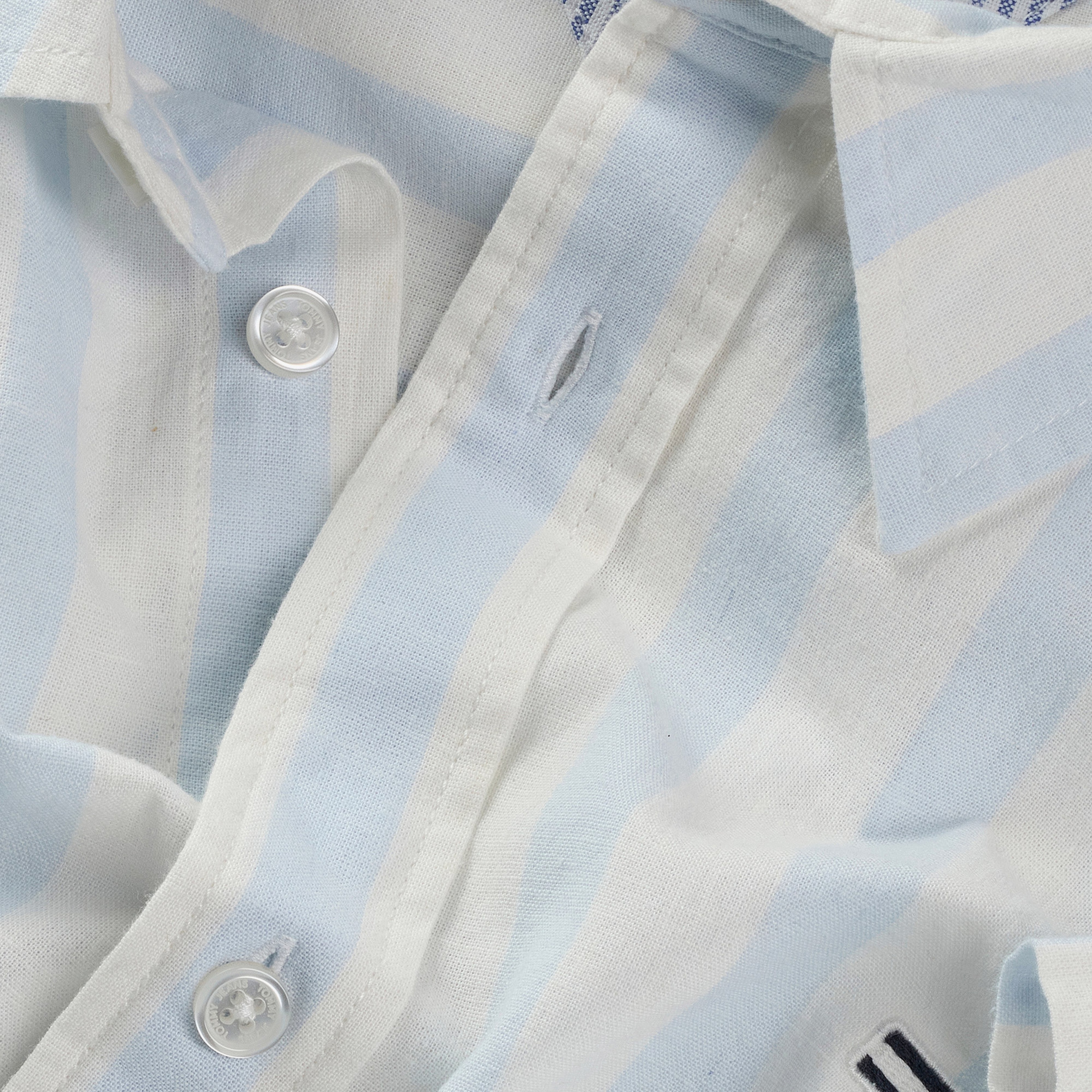 Tommy Jeans Reg Linen Blend Stp Erkek Beyaz Gömlek