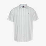 Tommy Jeans Reg Linen Blend Stp Erkek Beyaz Gömlek