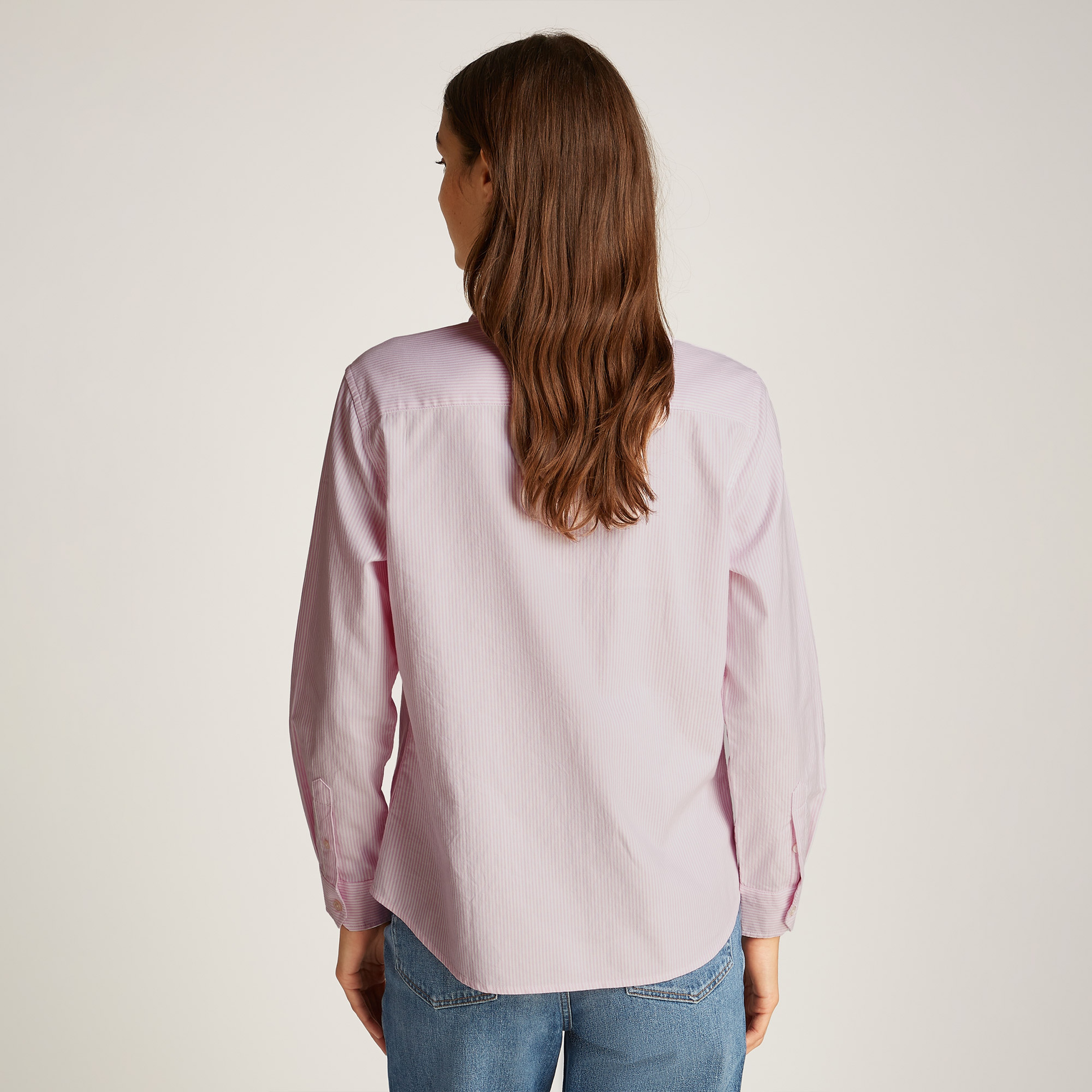 Tommy Jeans Reg Oxford Kadın Pembe Gömlek