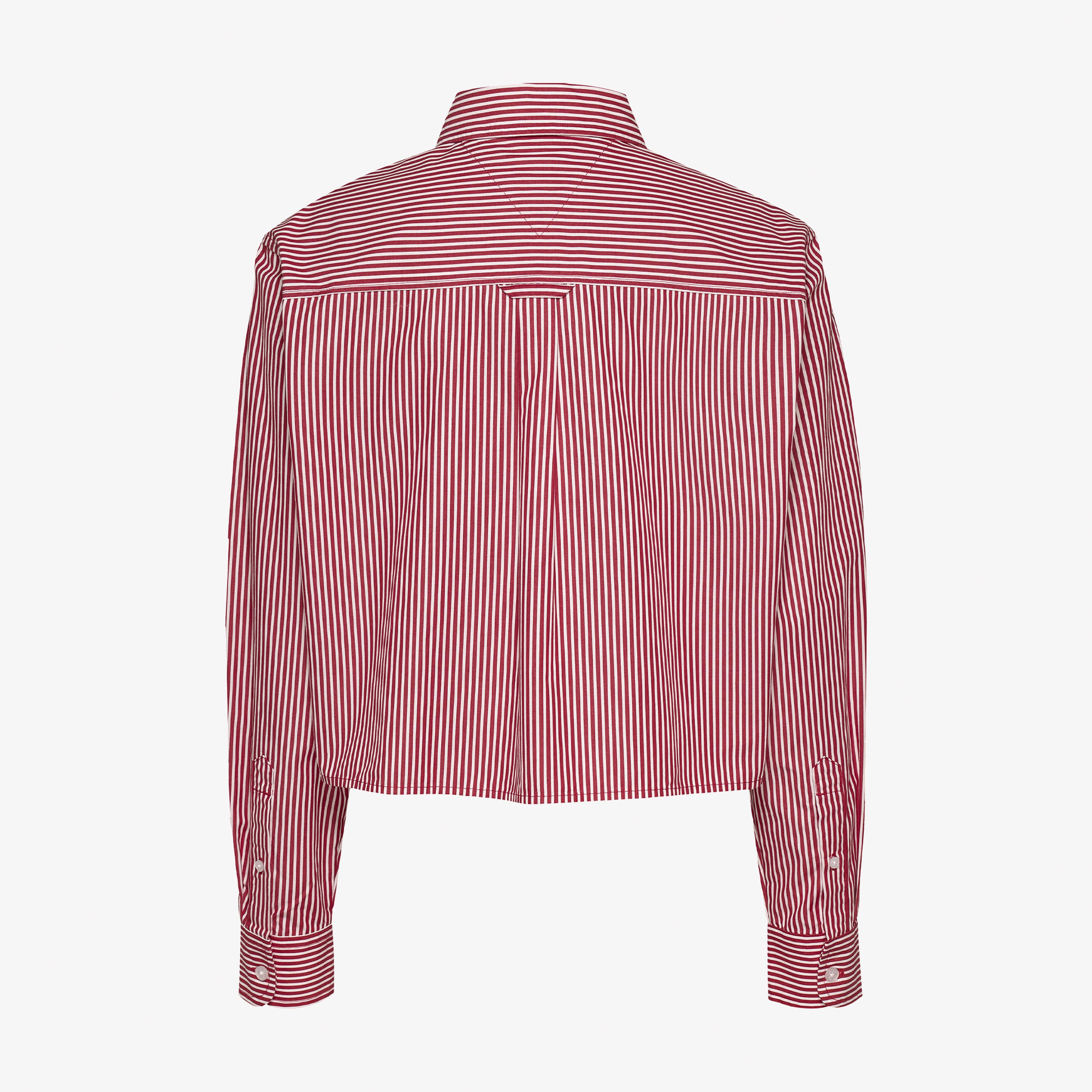 Tommy Jeans Crop Relax Poplin Kadın Kırmızı Gömlek