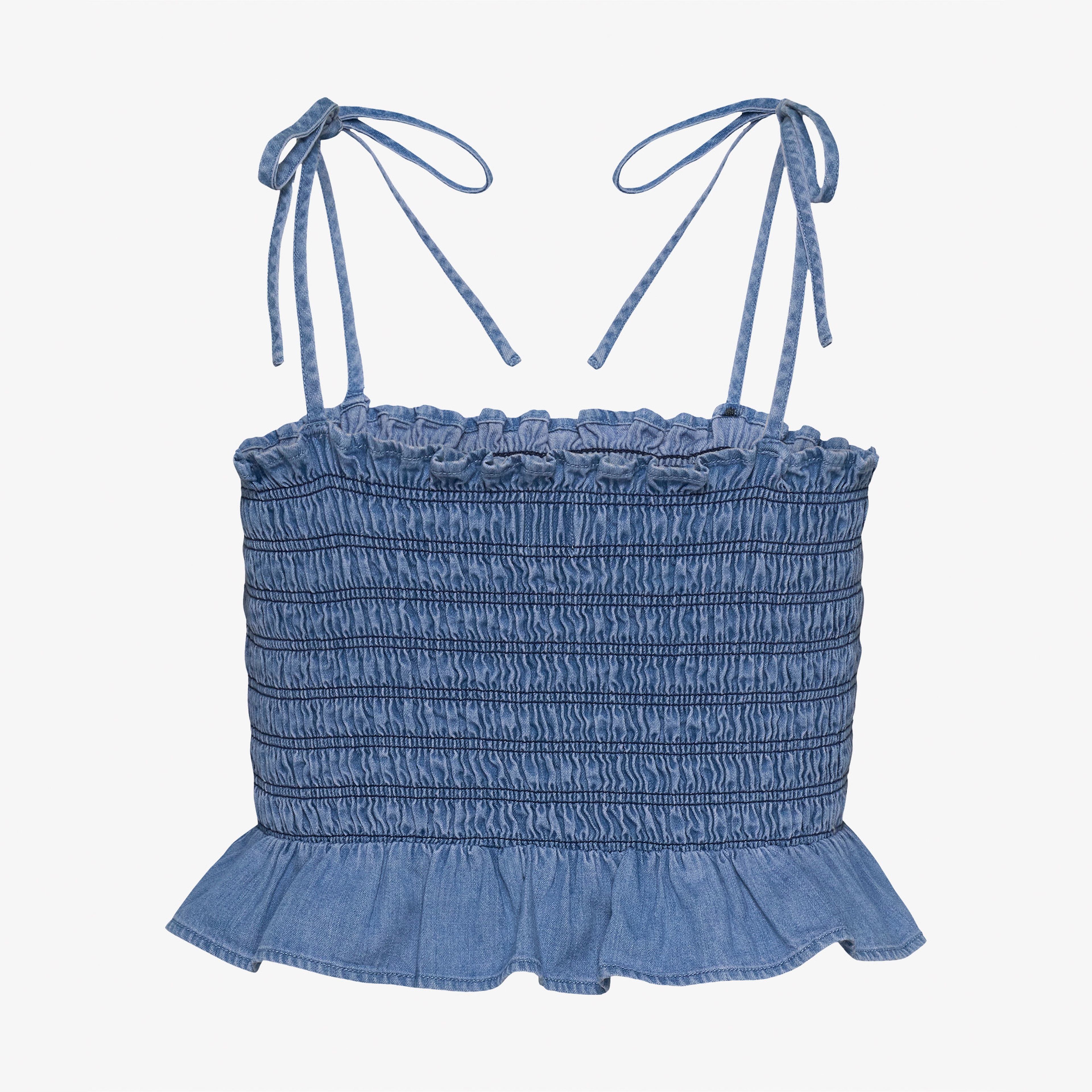 Tommy Jeans Ruched Chambray Kadın Lacivert Askılı T-Shirt