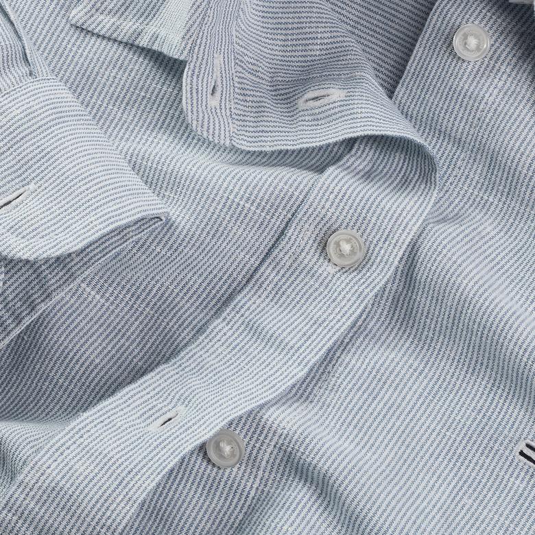 Tommy Jeans Relax Linen Kadın Lacivert Gömlek