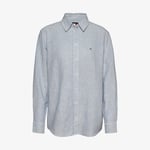 Tommy Jeans Relax Linen Kadın Lacivert Gömlek