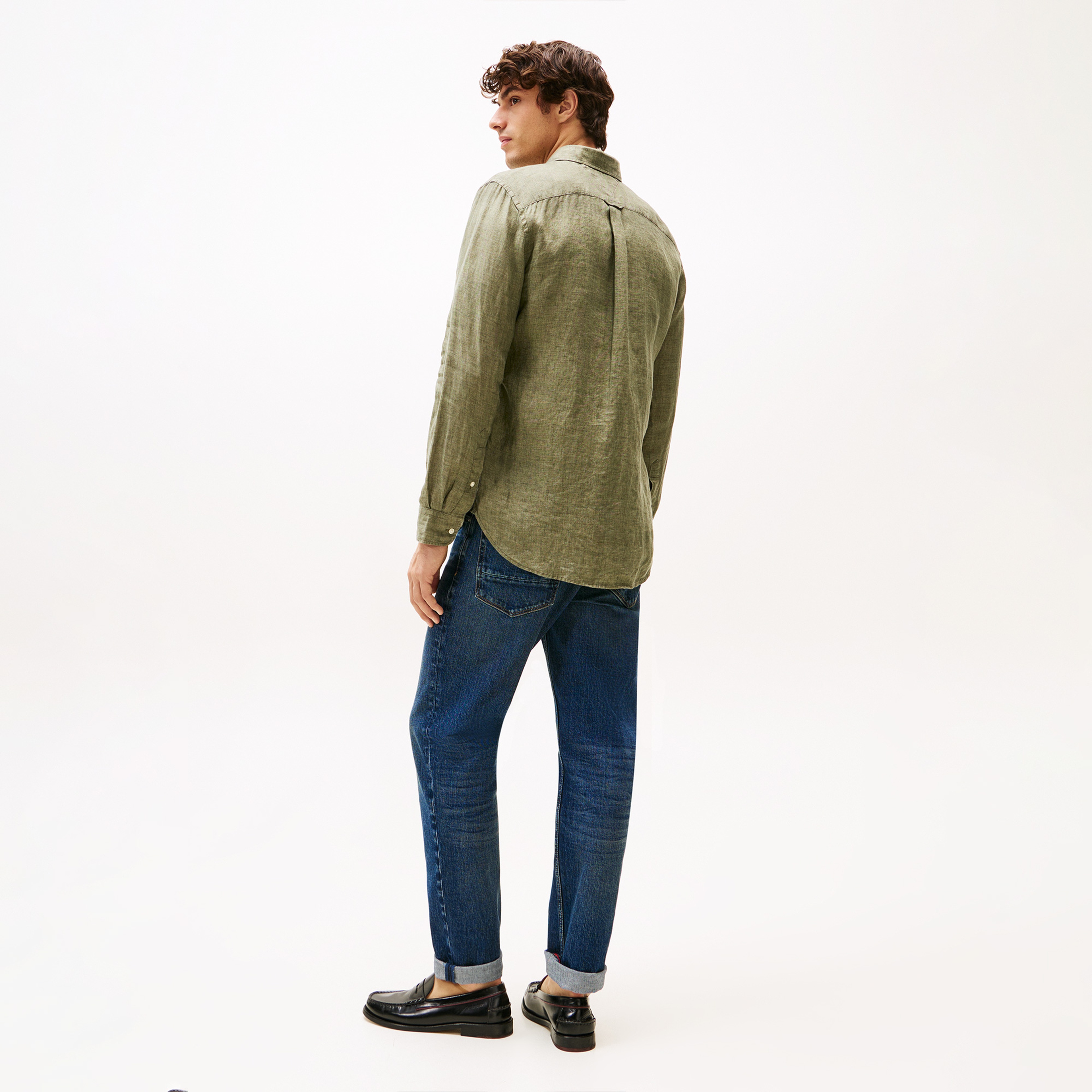 Tommy Hilfiger Pigment Erkek Yeşil Gömlek