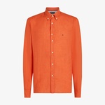 Tommy Hilfiger Pigment Dyed Li Solid Rf Erkek Turuncu Gömlek